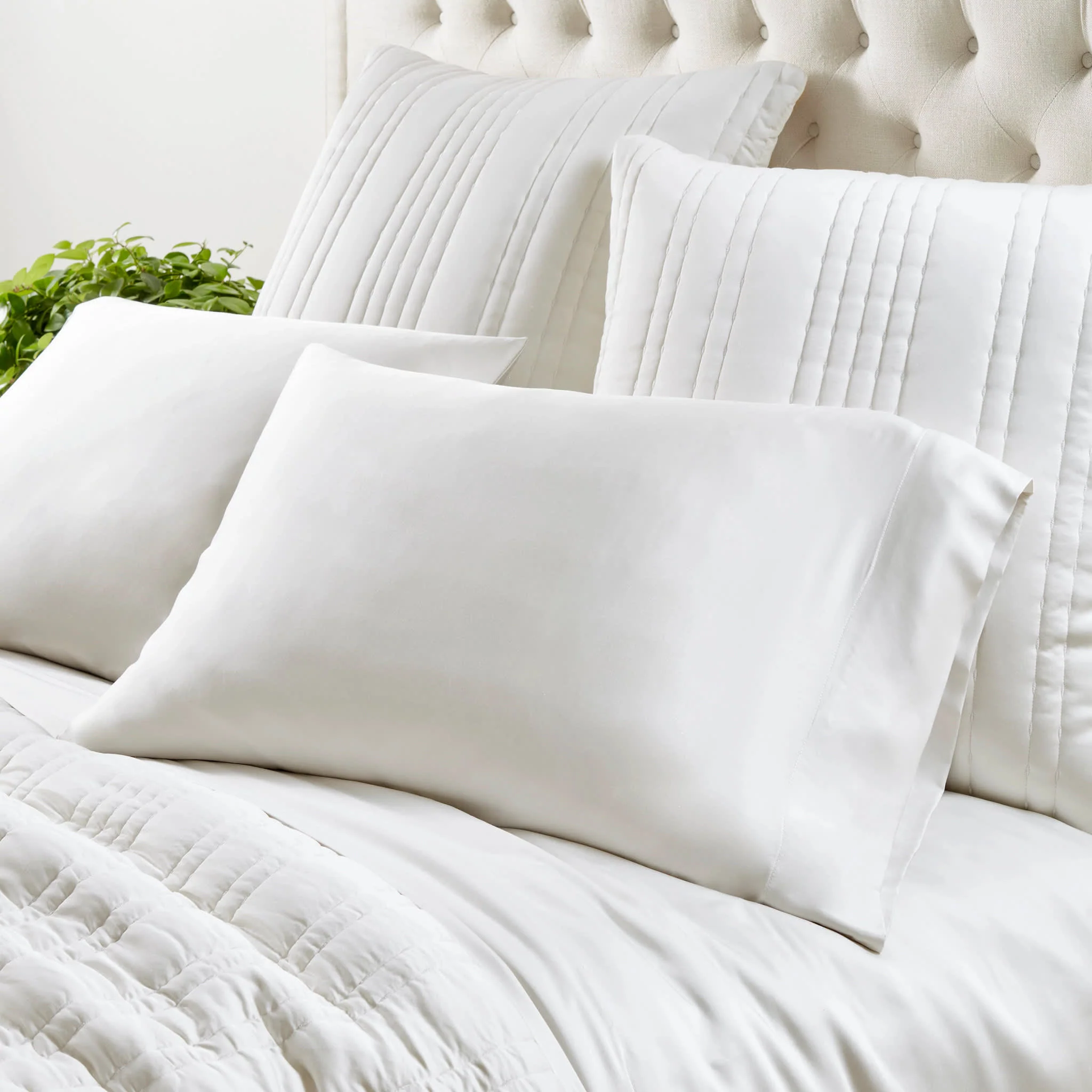 Blissful Bamboo Pillowcases | Silver - Image 2