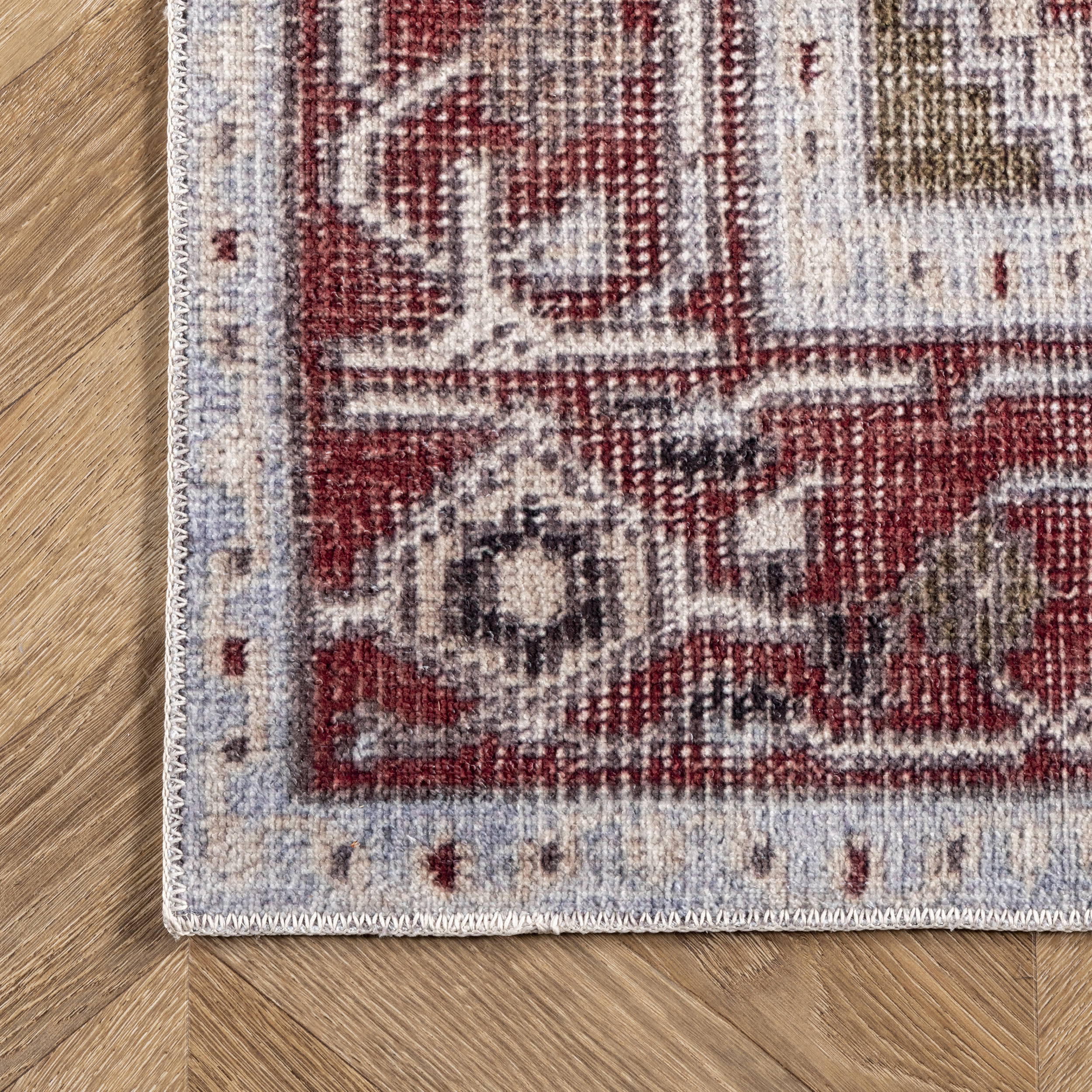 Bloom Medallion Washable Rug | Rust - Image 3