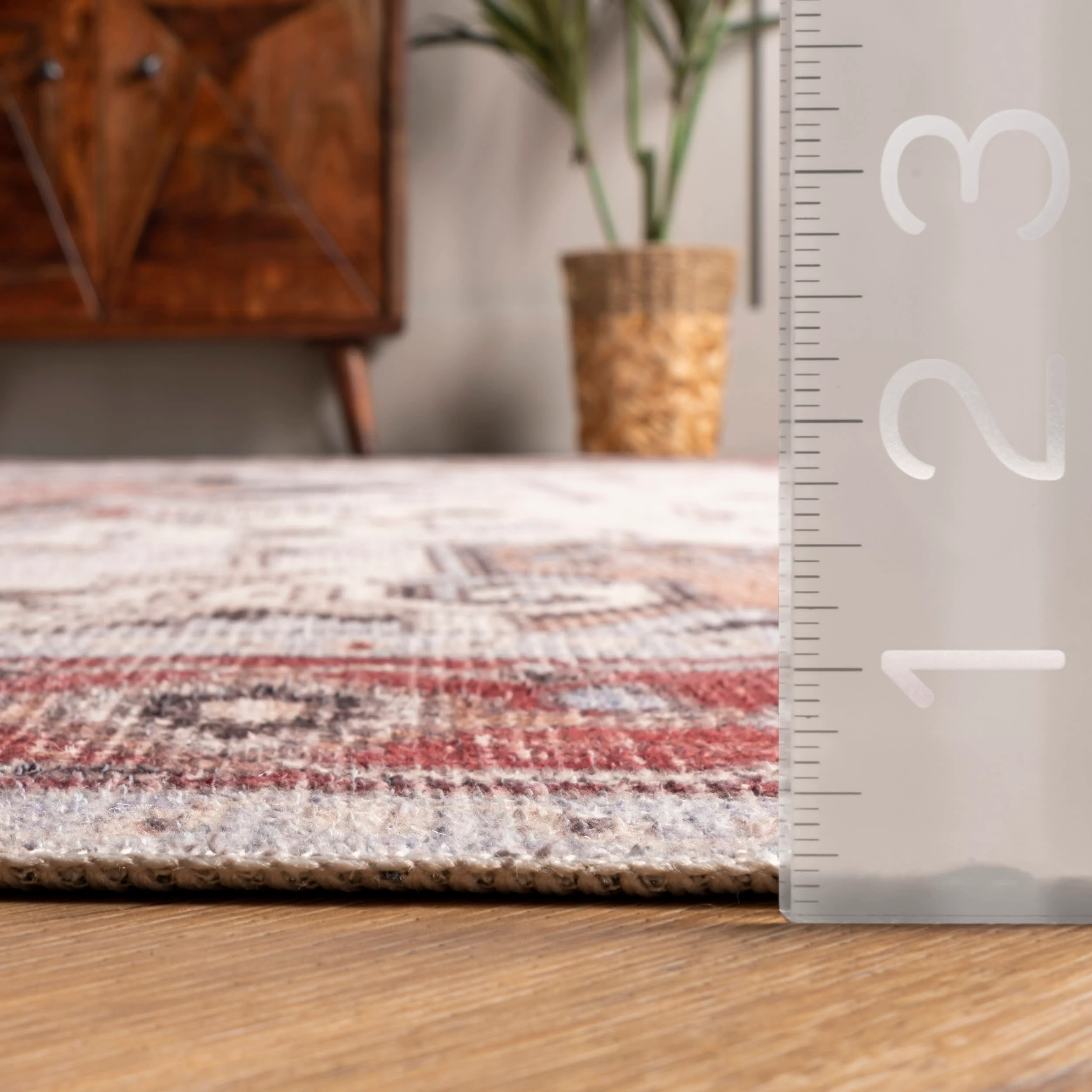 Bloom Medallion Washable Rug | Rust - Image 5