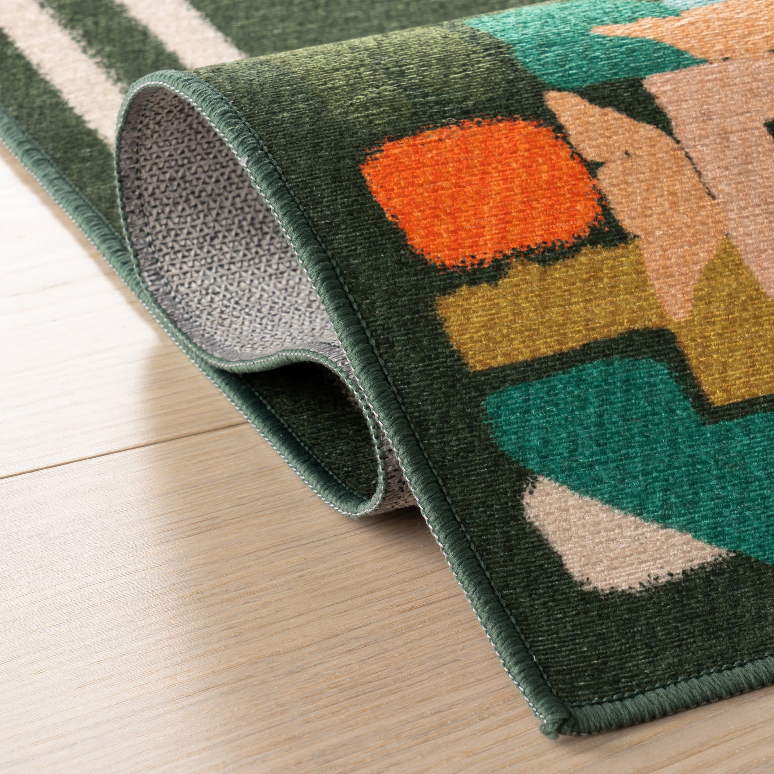 Blooming Trellis Floral Washable Rug by Society6 | Green - Image 11