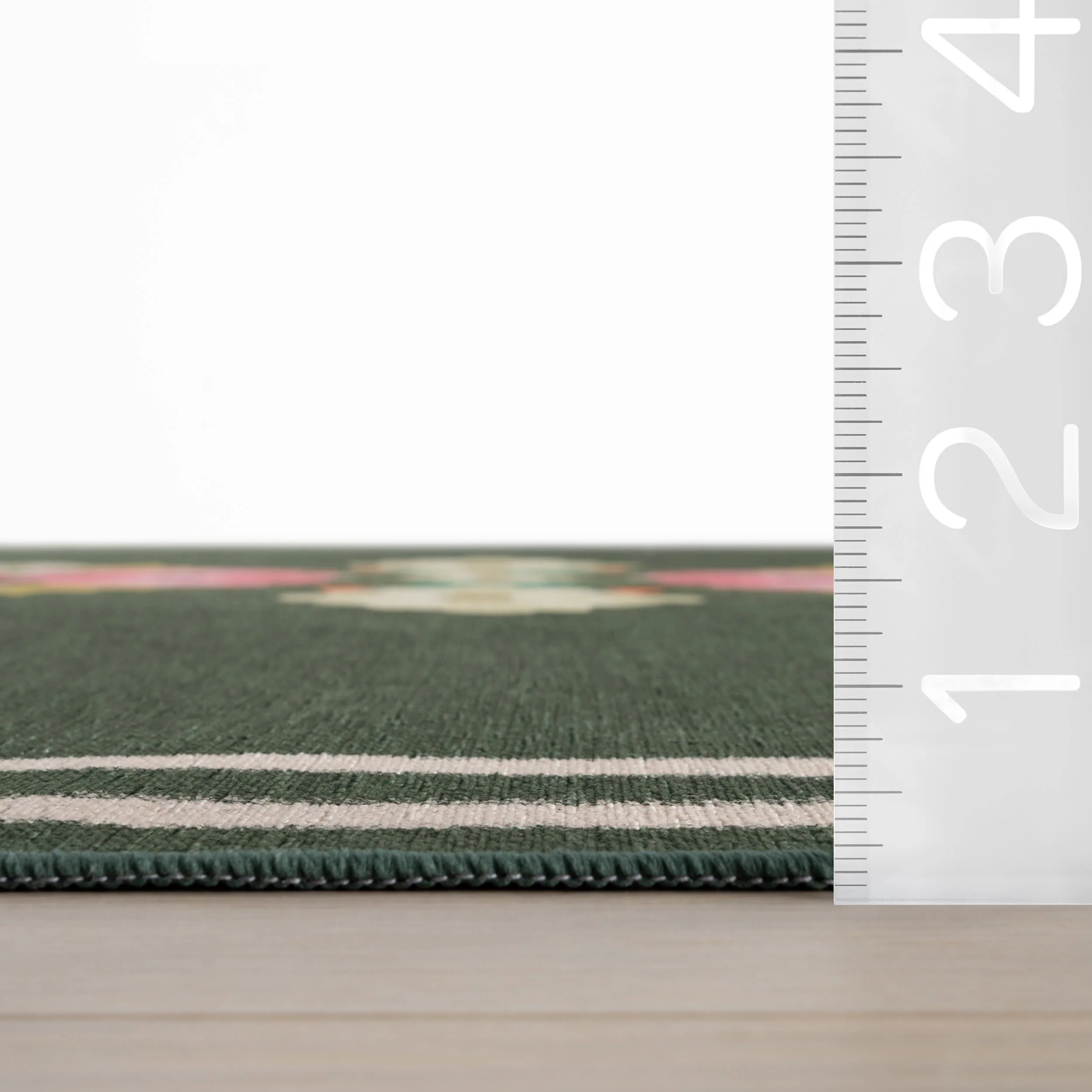 Blooming Trellis Floral Washable Rug by Society6 | Green - Image 6