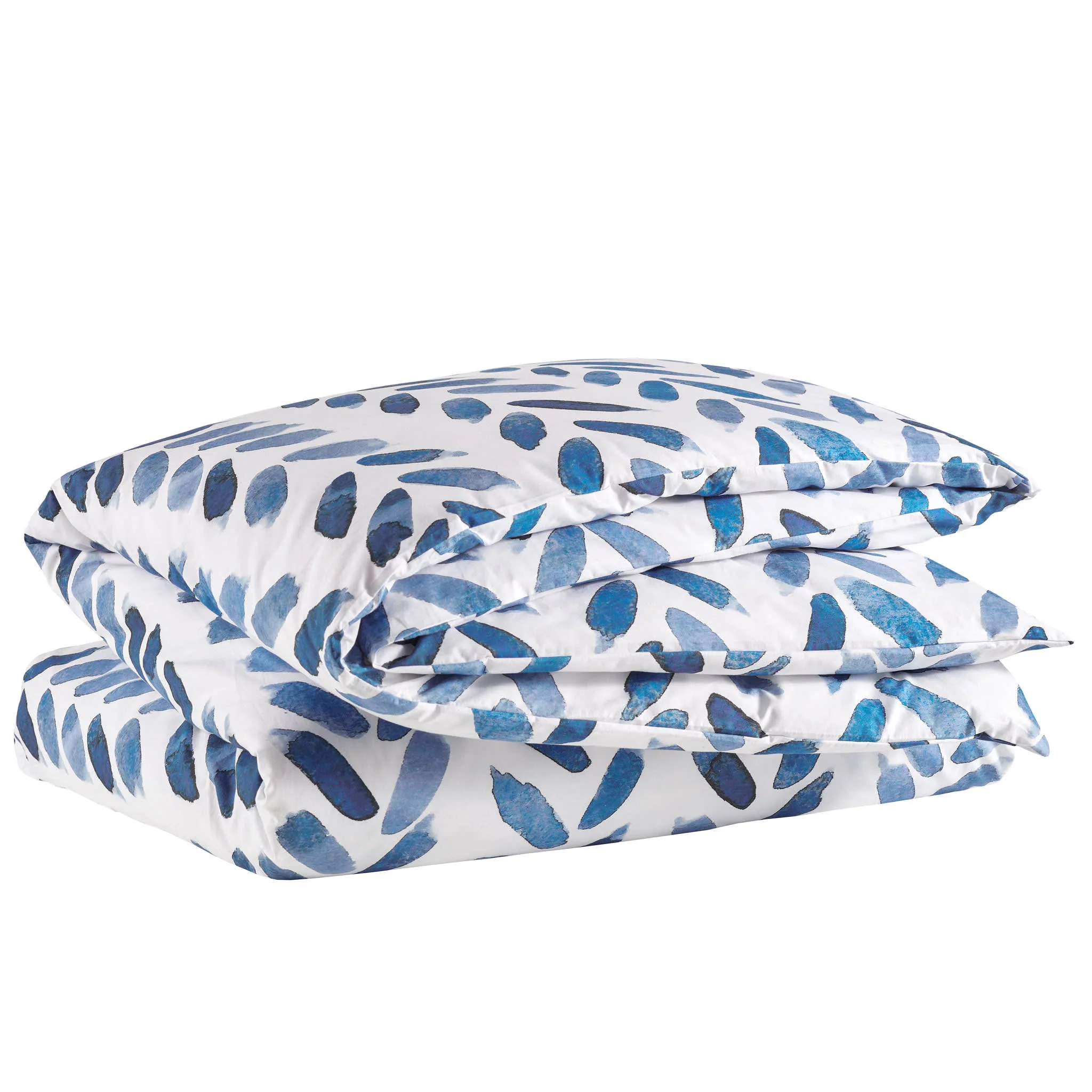 Blue Brush Duvet Cover | White/Blue - Image 4