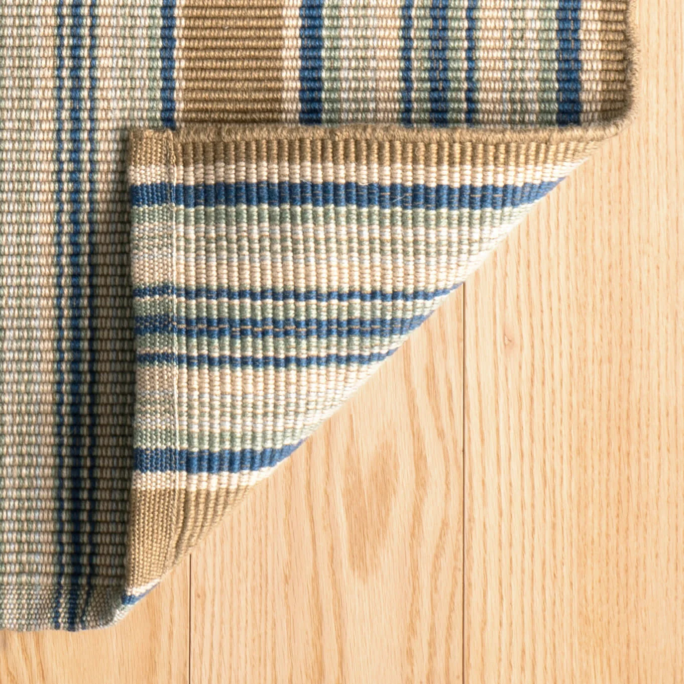 Heron Stripe Handwoven Indoor/Outdoor Rug | Blue - Image 7