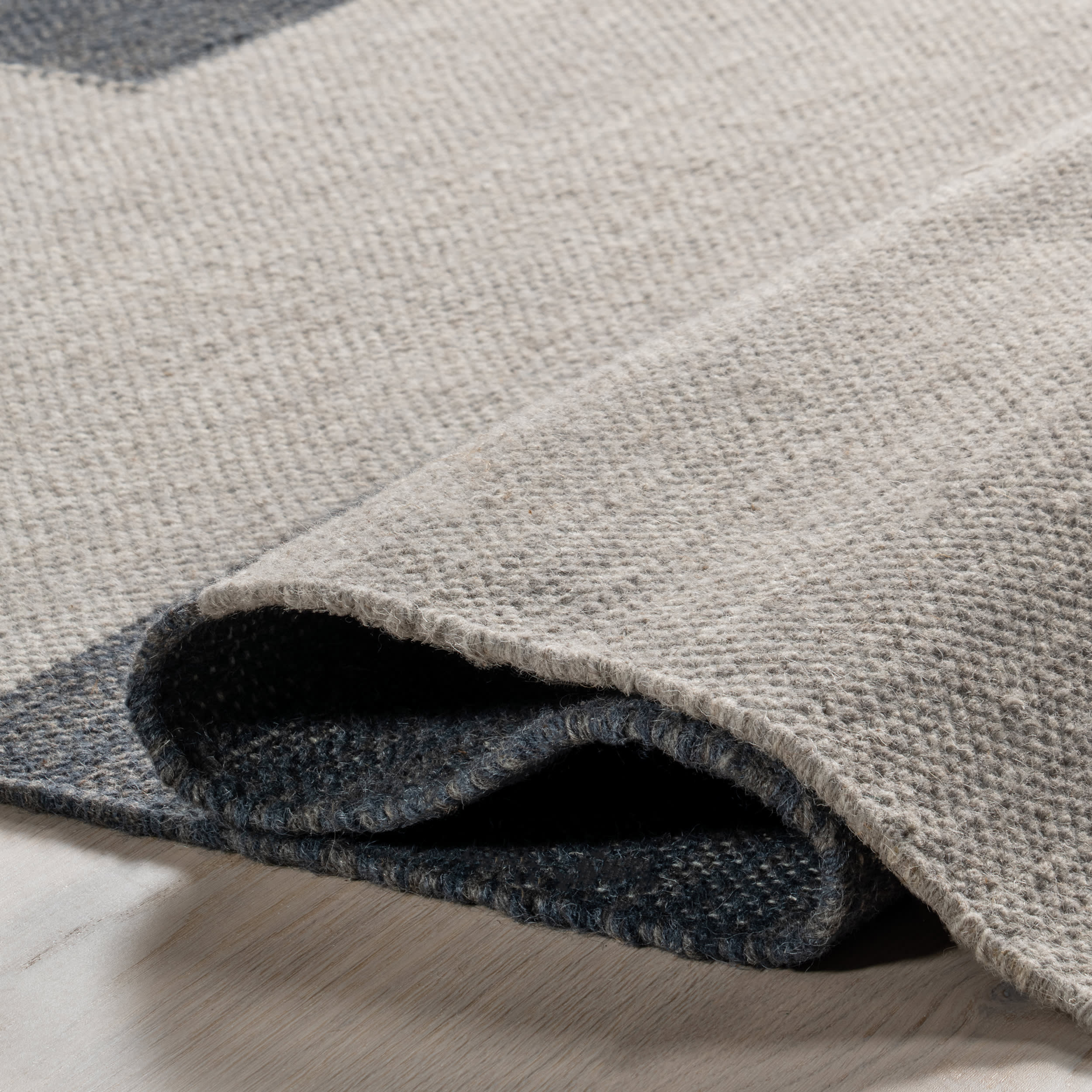 Blue Jay Colorblocked Wool Rug | Grey - Image 6