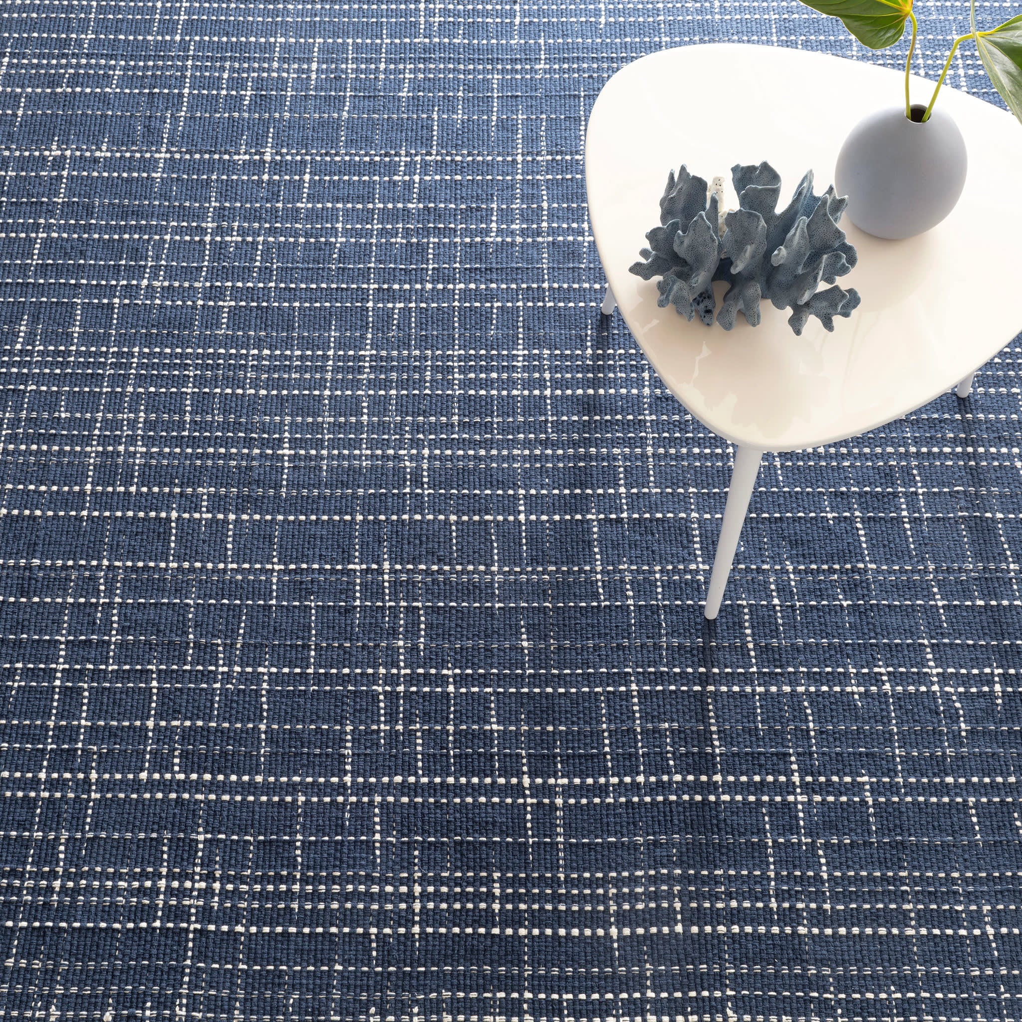 Bluffton Handwoven Cotton Rug | Navy - Image 3