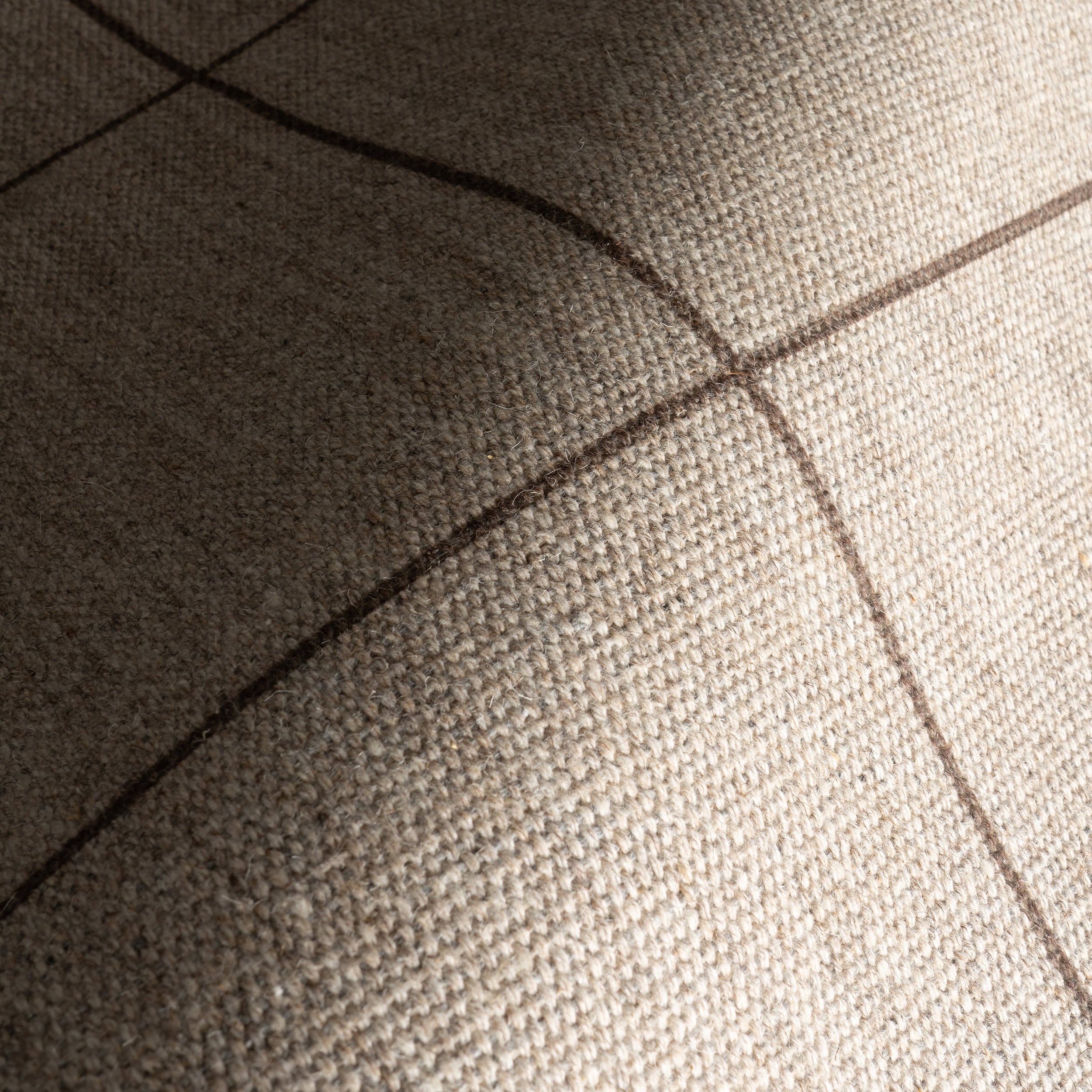Blythe Checkered Washable Rug | Beige - Image 3