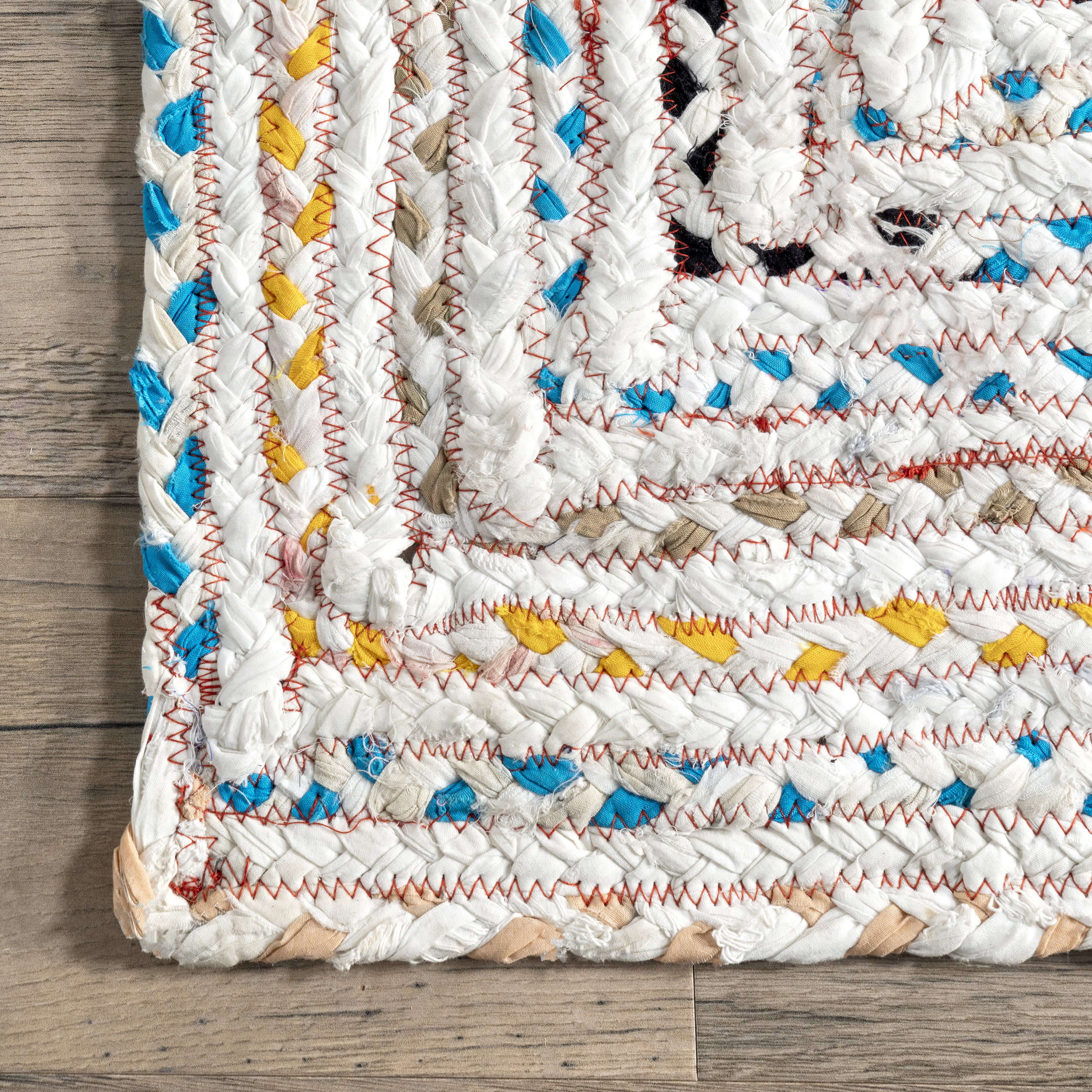 Bohemian Chindi Braided Rug | Ivory - Image 3