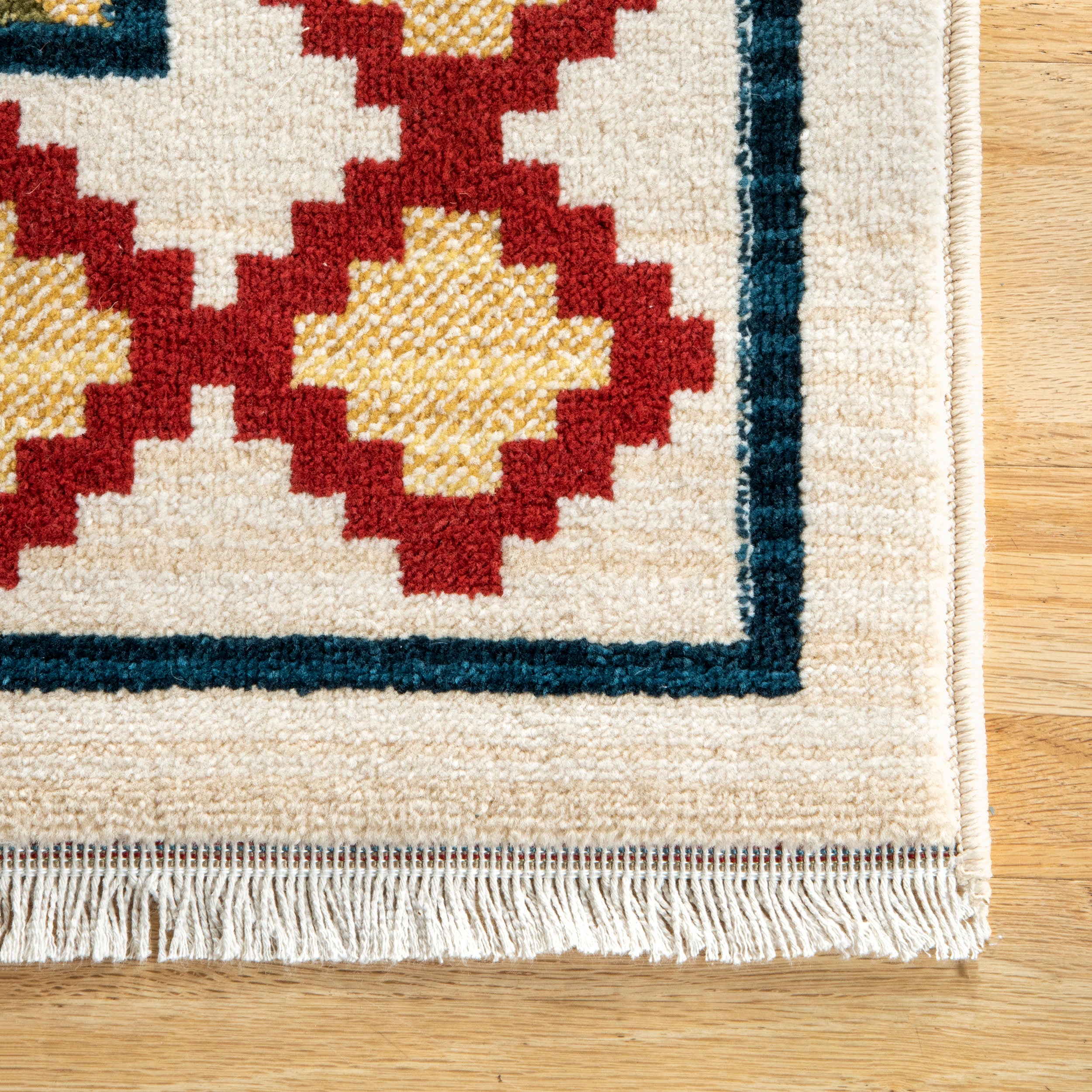 Boho Aztec Trellis Rug | Multicolor - Image 3