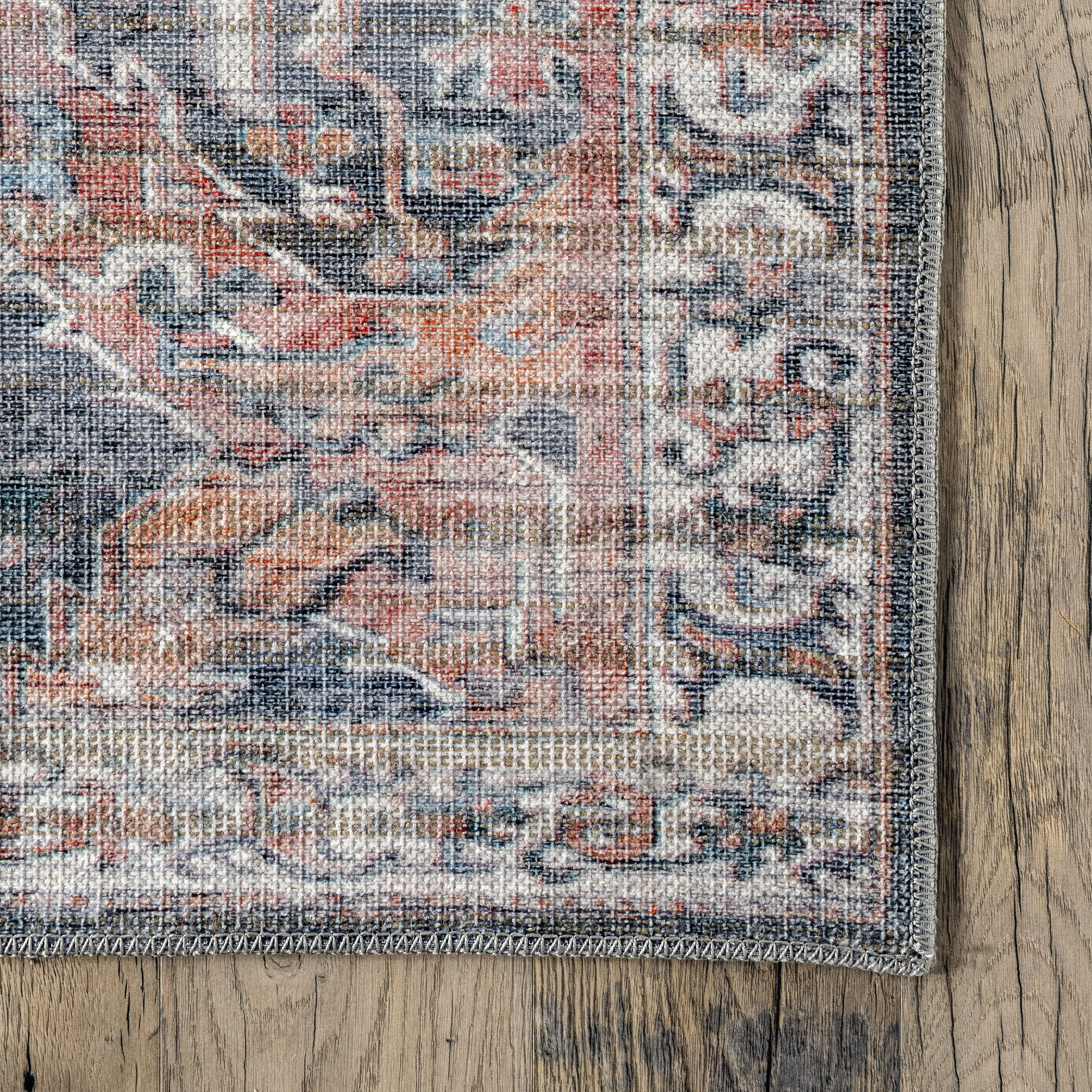 Bonnie Washable Medallion Rug | Rust - Image 3