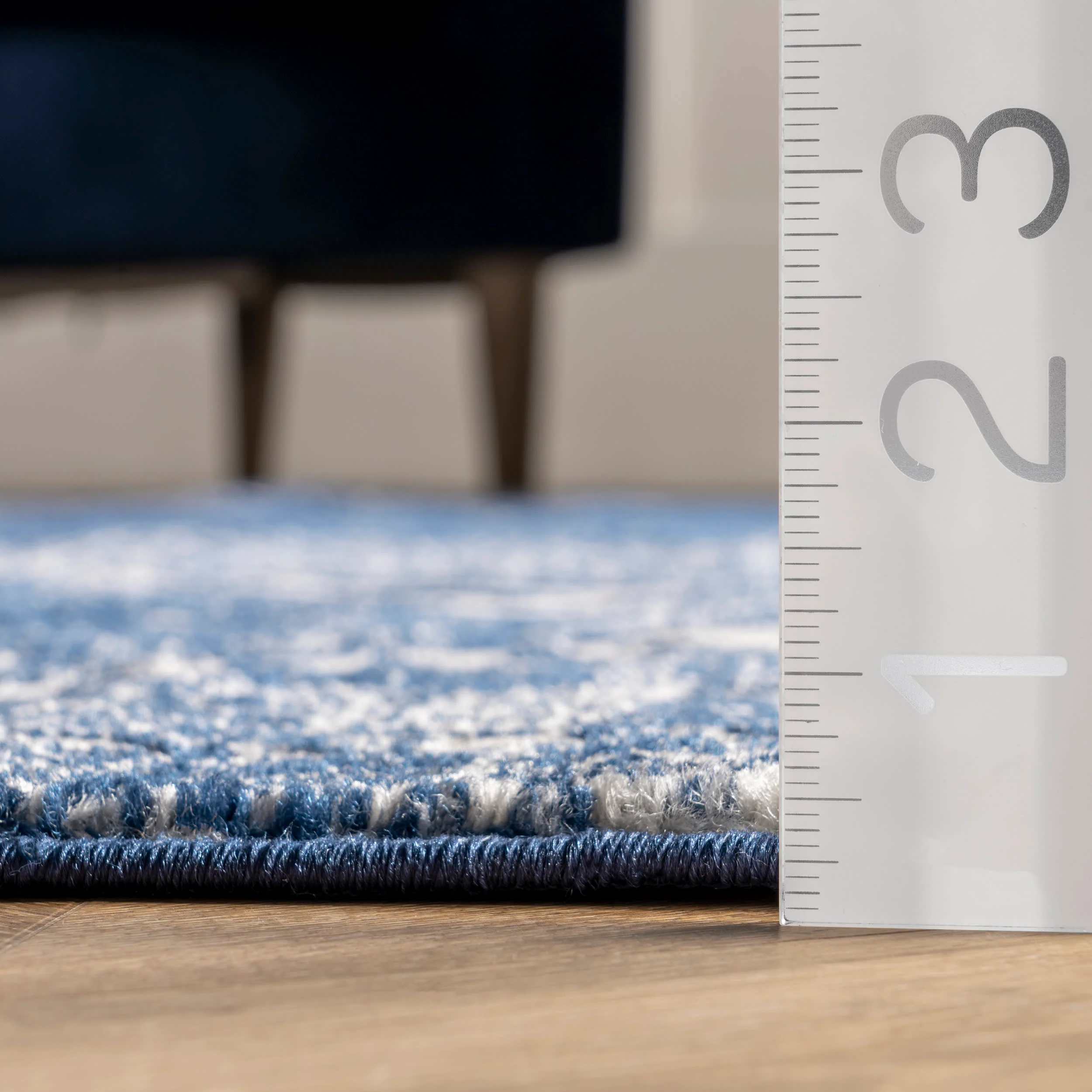 Bordered Trellis Rug | Blue - Image 5