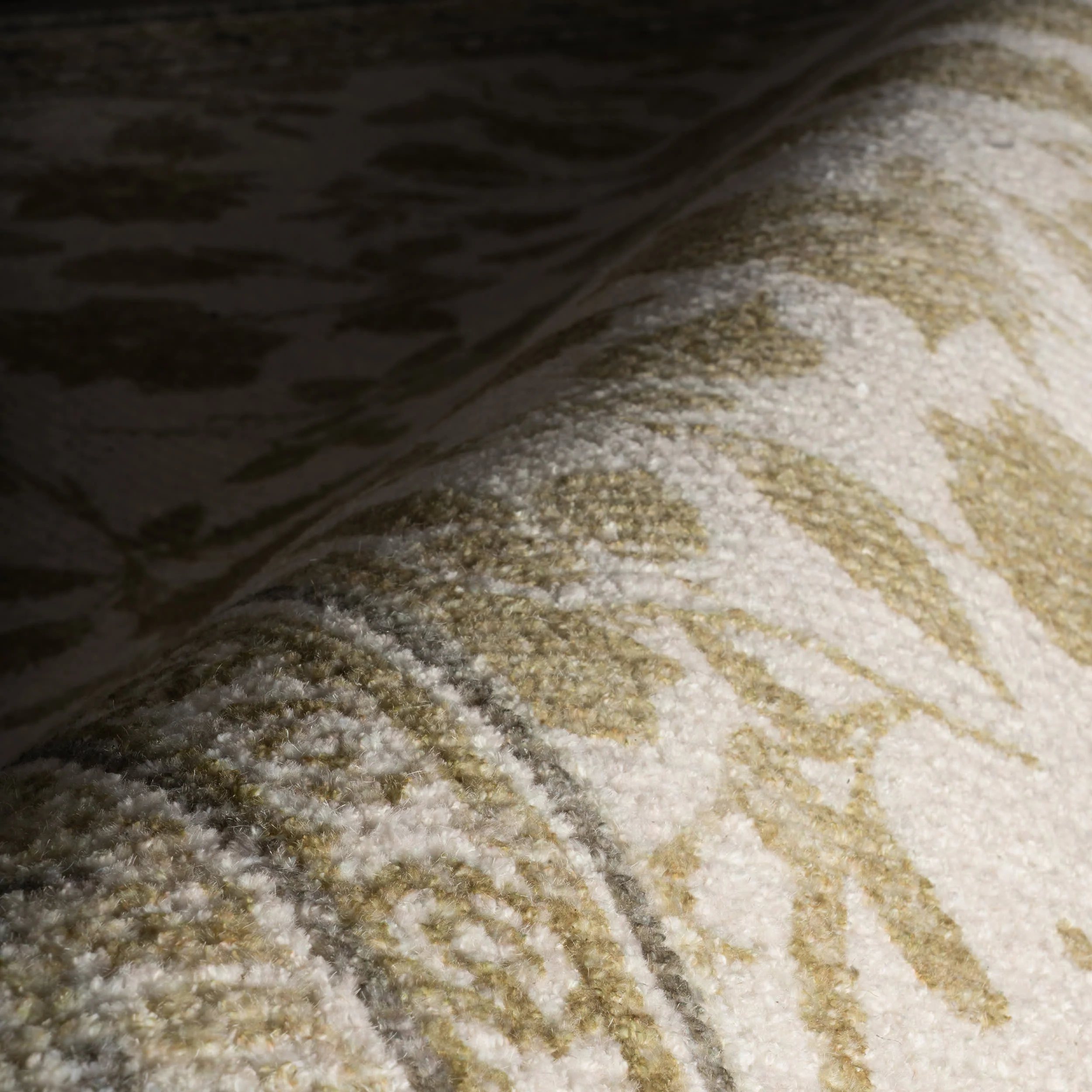 Botanica Hand Tufted Botanical Wool-Blend Rug | Olive Green - Image 3