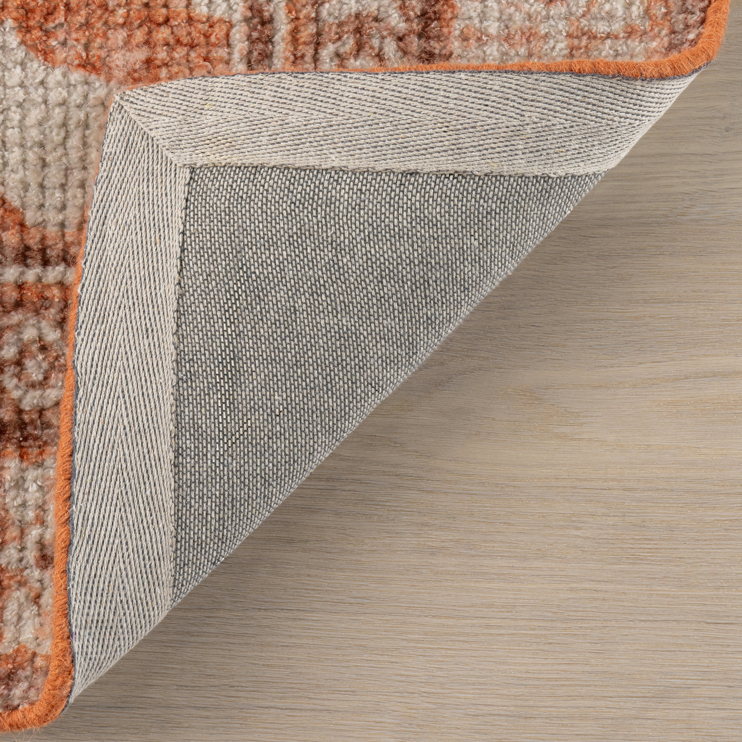 Botanica Hand Tufted Botanical Wool-Blend Rug | Orange - Image 6
