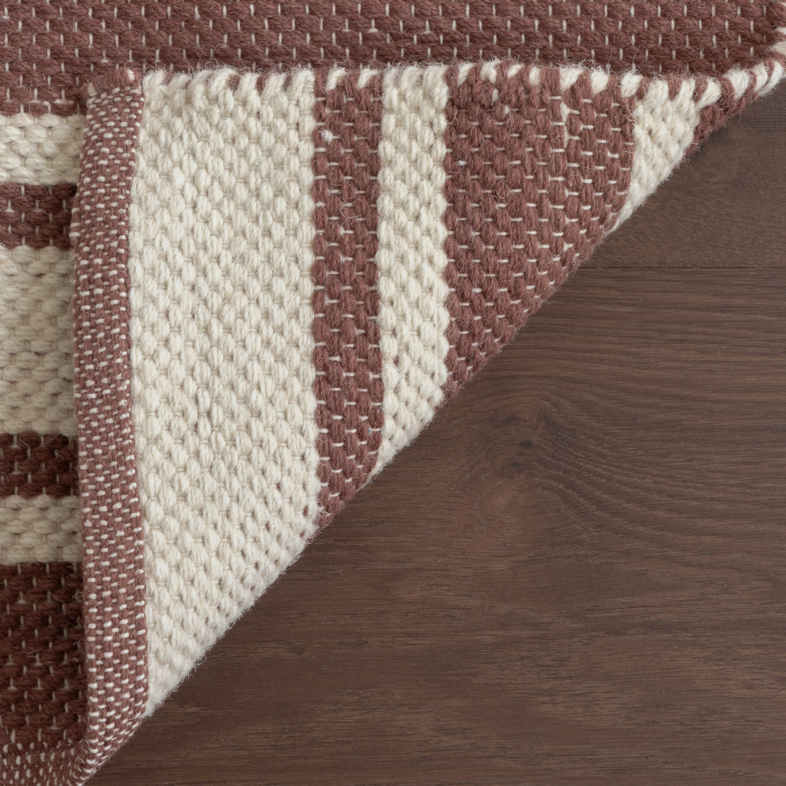 Bowery Striped Wool Rug | Brick - Image 6