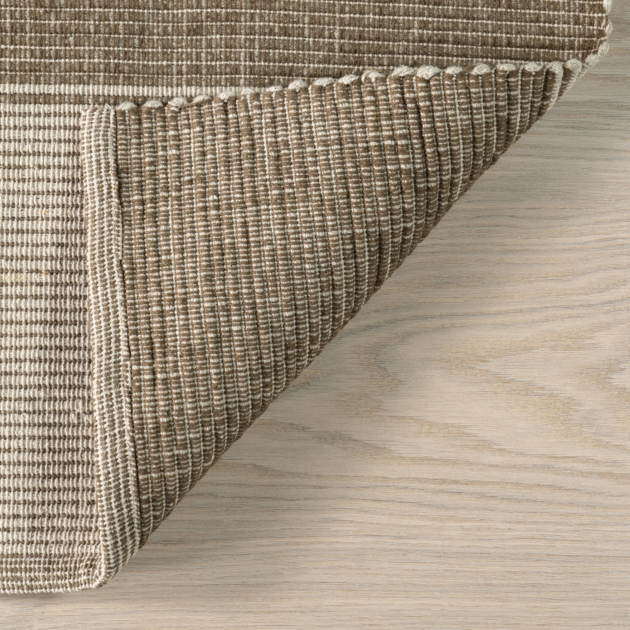 Boxelder Checked Cotton Rug | Sand - Image 5
