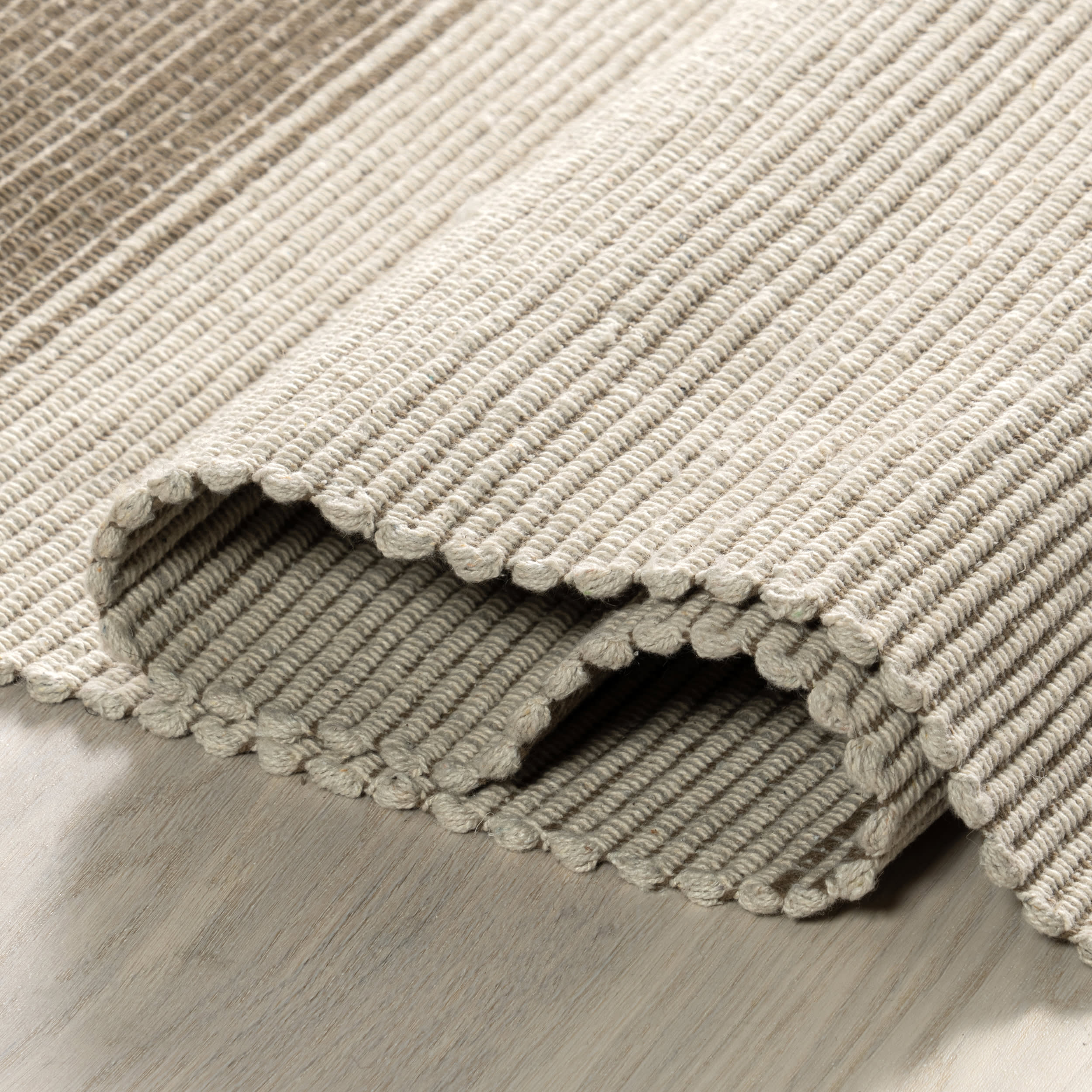 Boxelder Checked Cotton Rug | Sand - Image 6