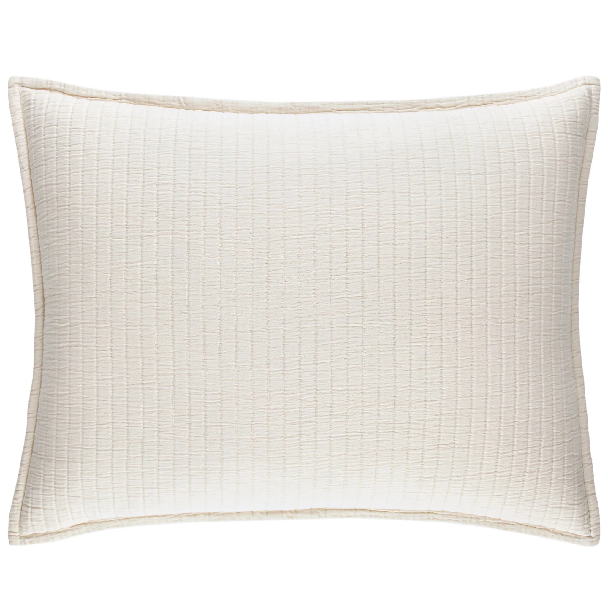 Boyfriend Matelasse Sham | Ivory - Image 5