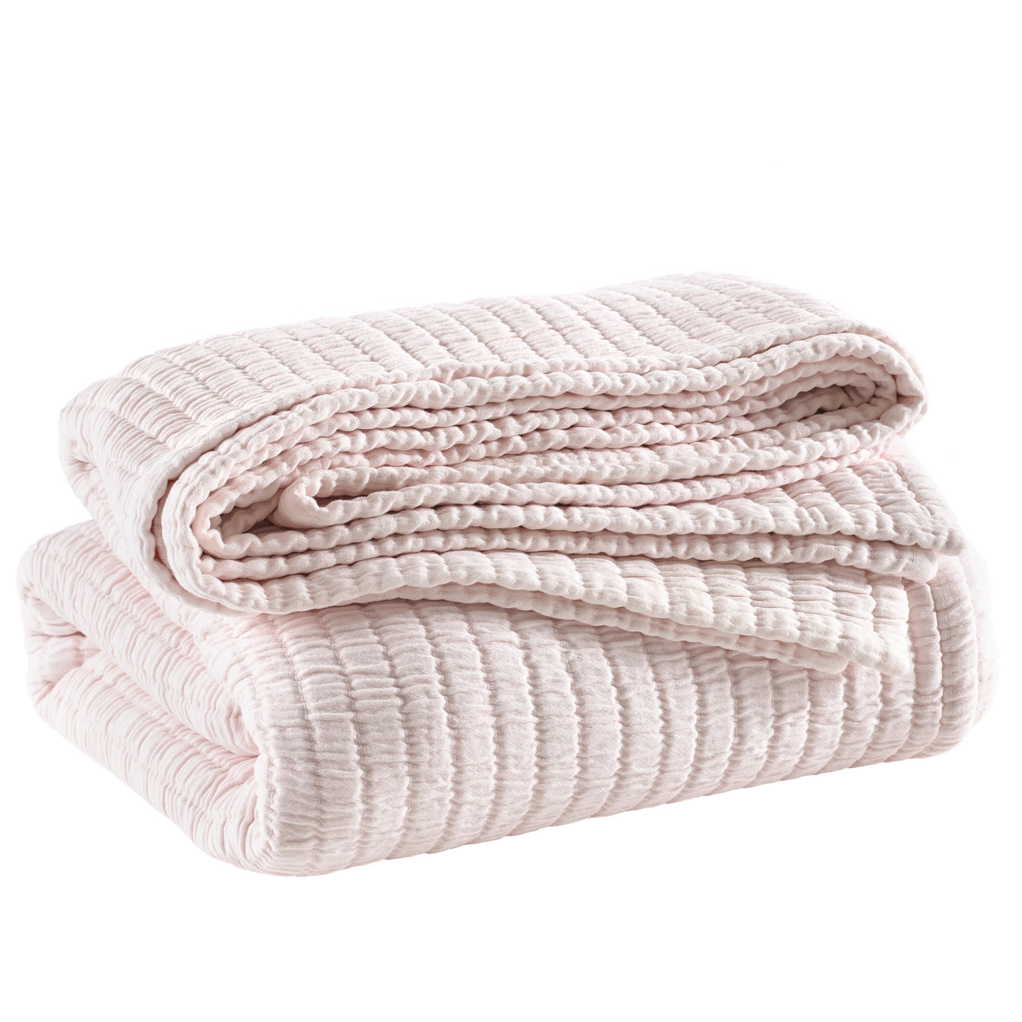 Boyfriend Matelasse Coverlet | Slipper Pink - Image 3