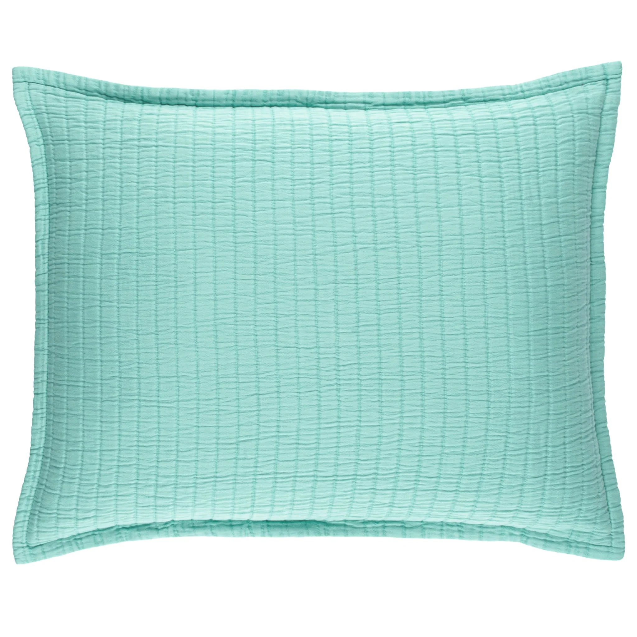 Boyfriend Matelasse Sham | Soft Turquoise - Image 4