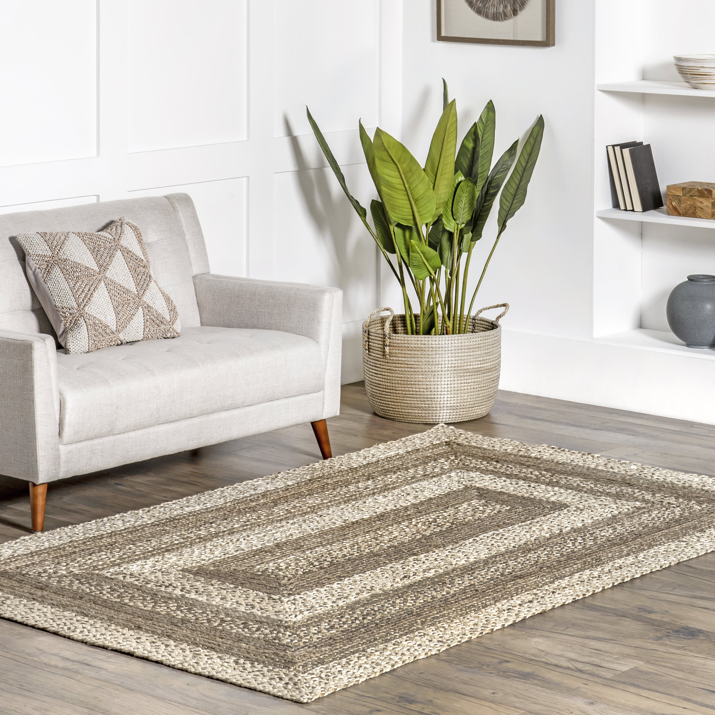 Braided Bengal Jute Rug | Natural - Image 2