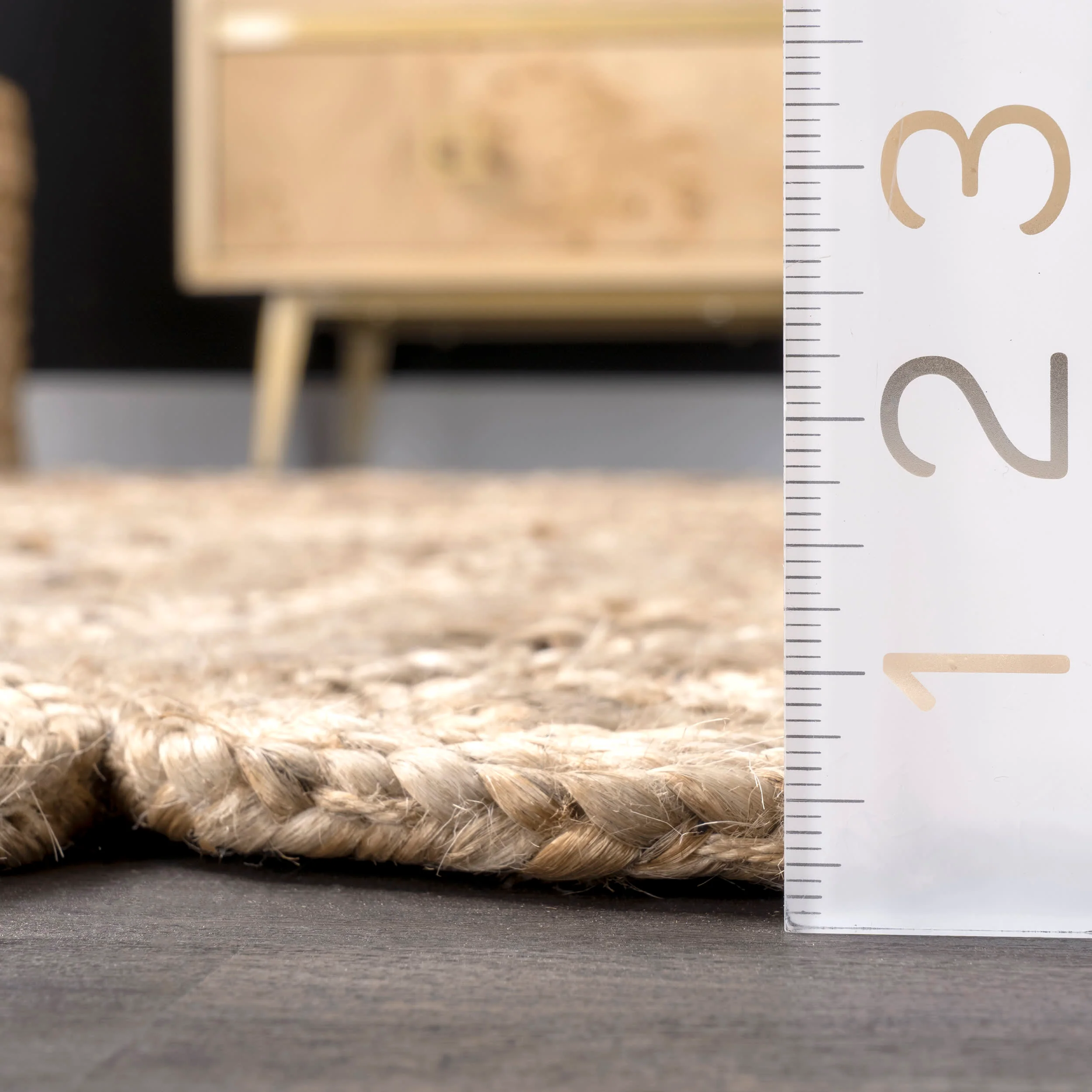 Braided Floral Blossom Rug | Natural - Image 5