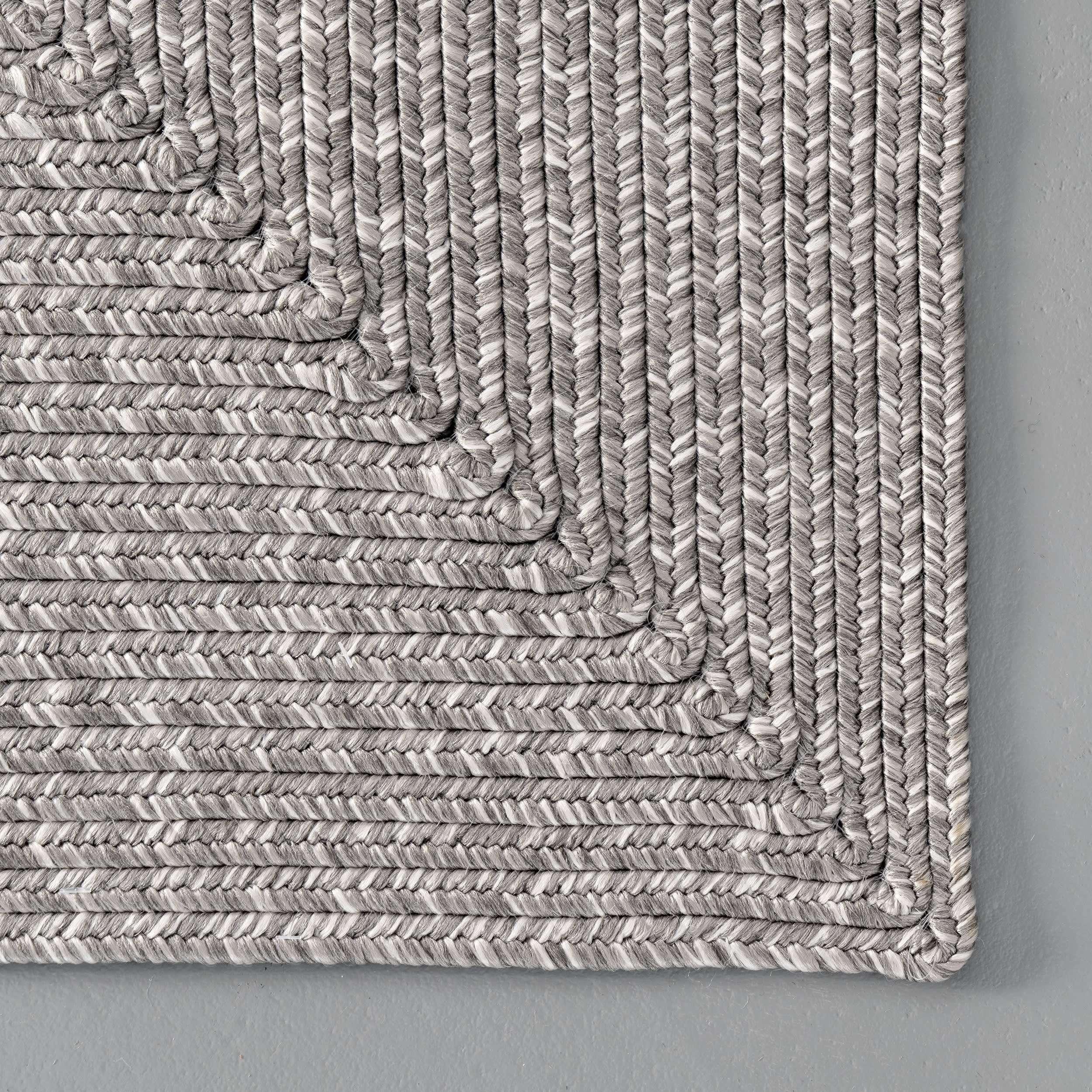 Braided Gradience Indoor/Outdoor Rug | Light Grey - Image 3