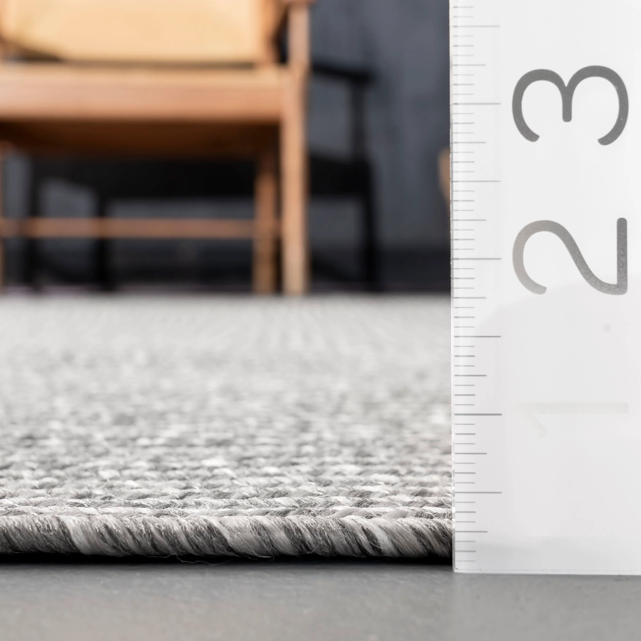 Braided Gradience Indoor/Outdoor Rug | Light Grey - Image 5