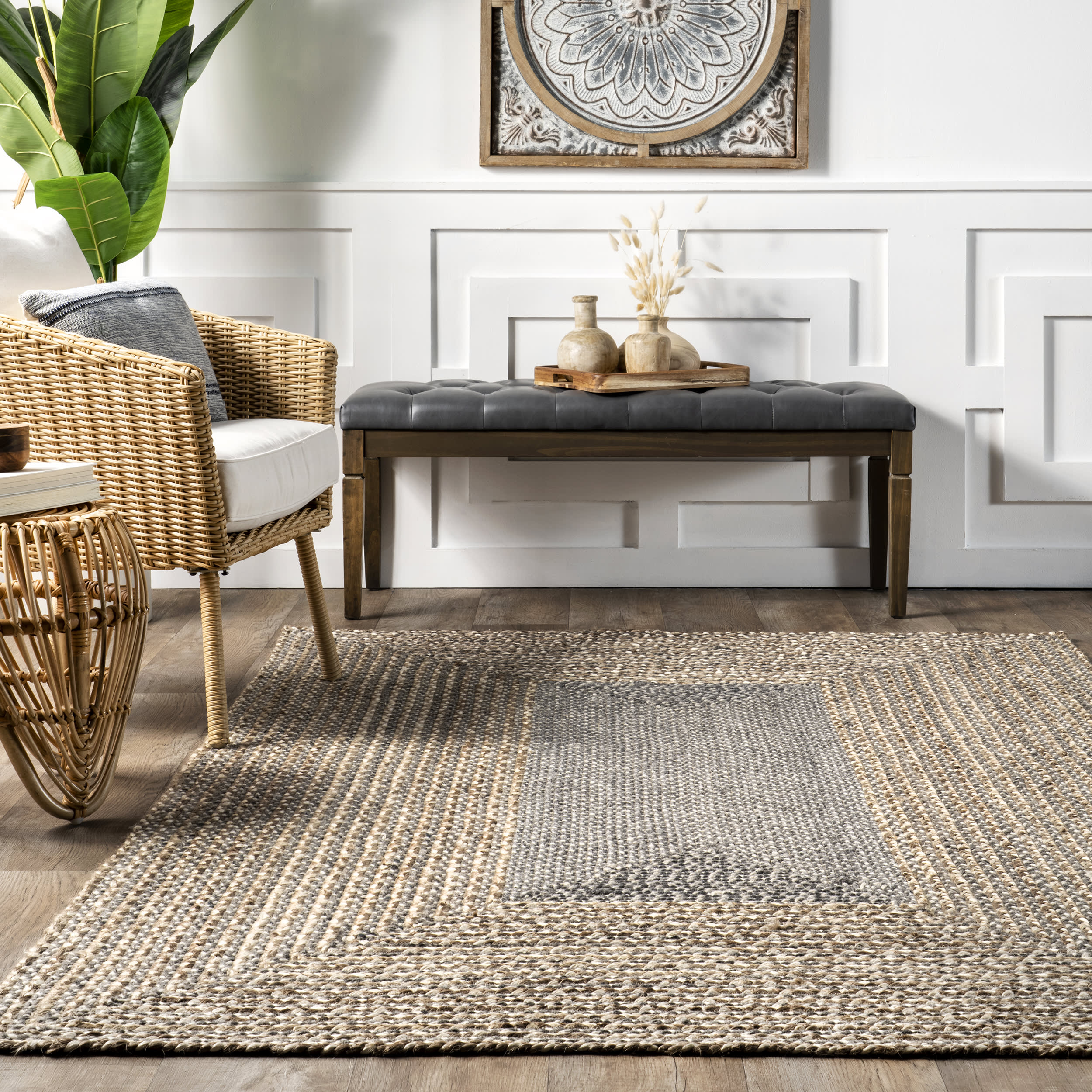 Braided Jute Rug | Grey - Image 4