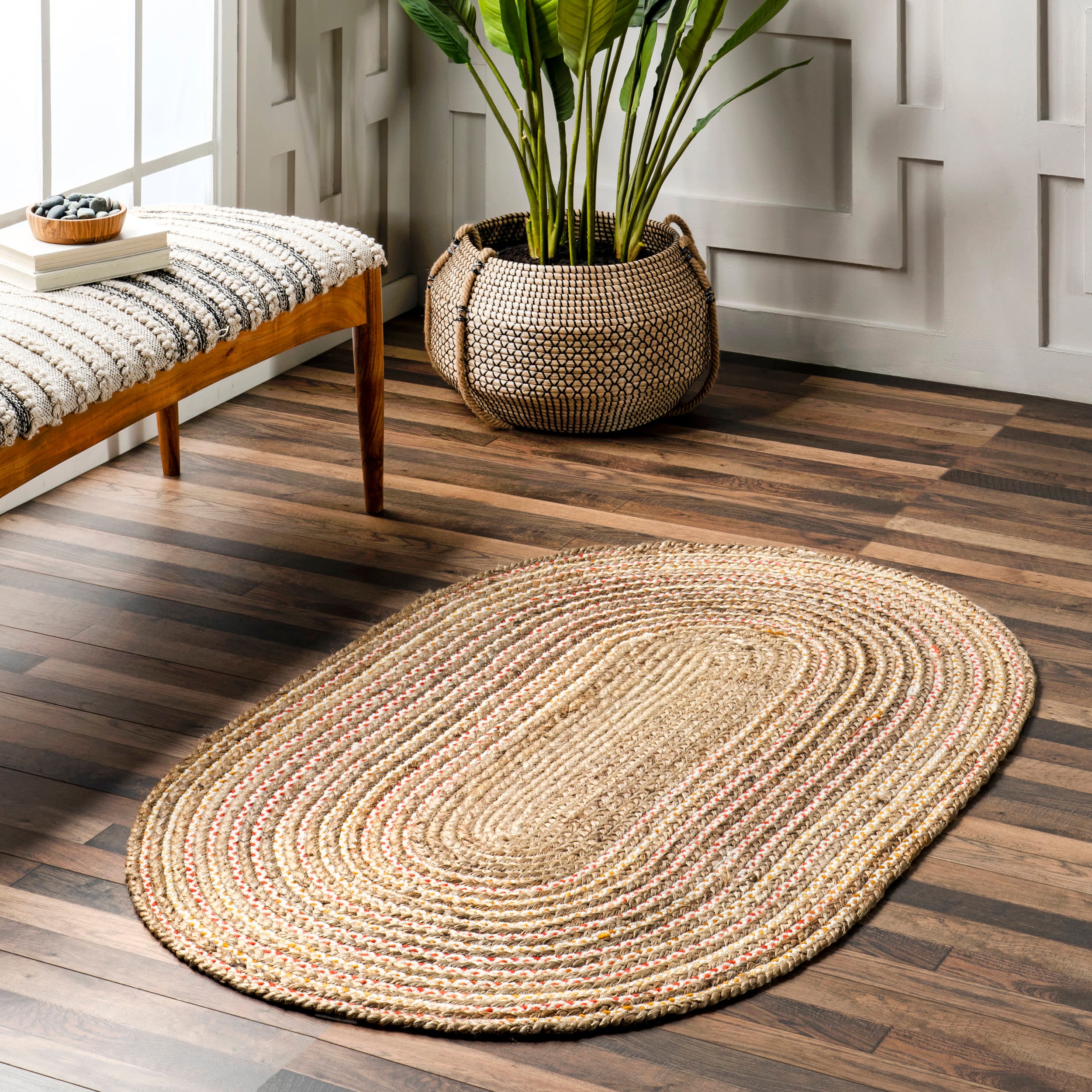 Braided Jute Rug | Natural - Image 2