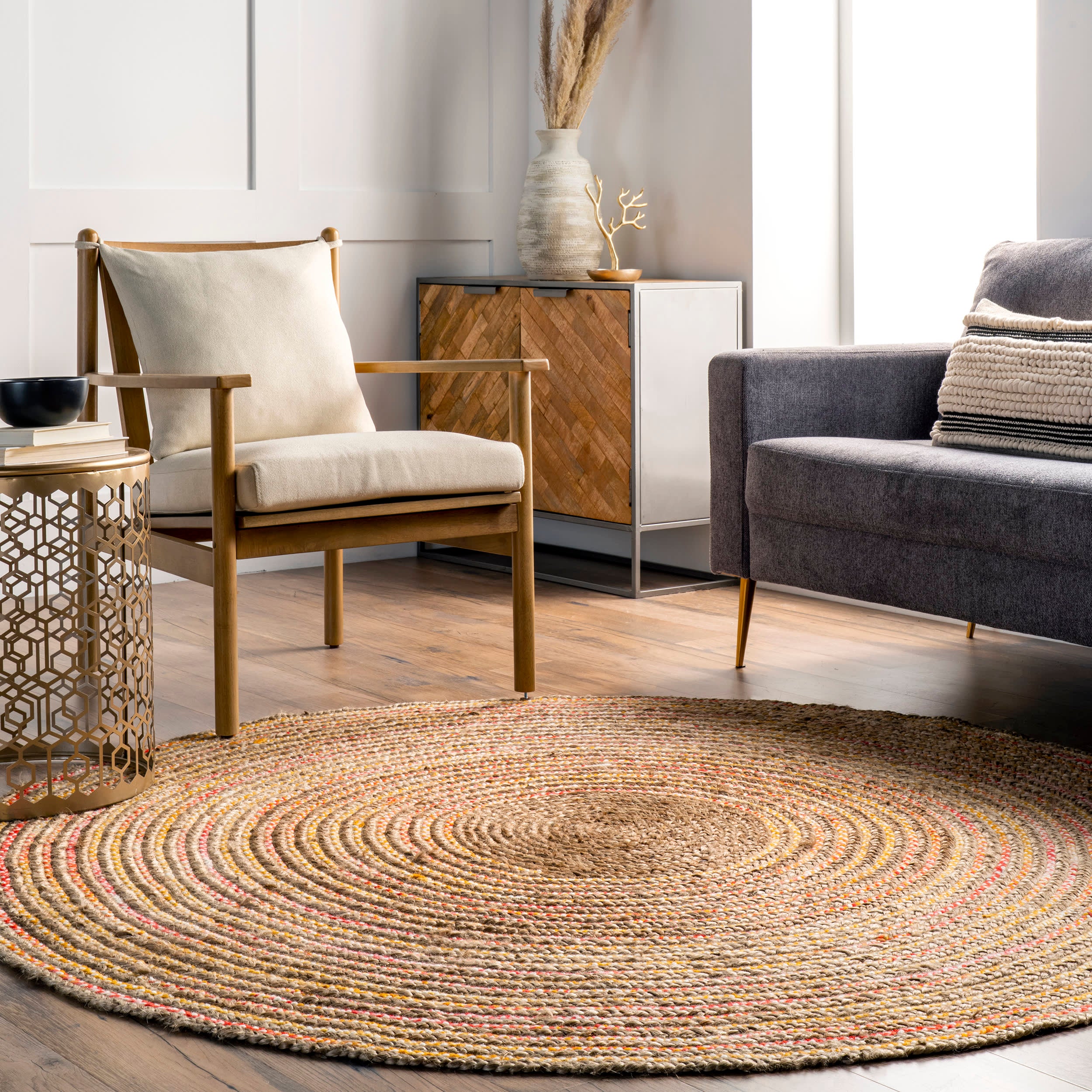 Braided Jute Rug | Natural - Image 4