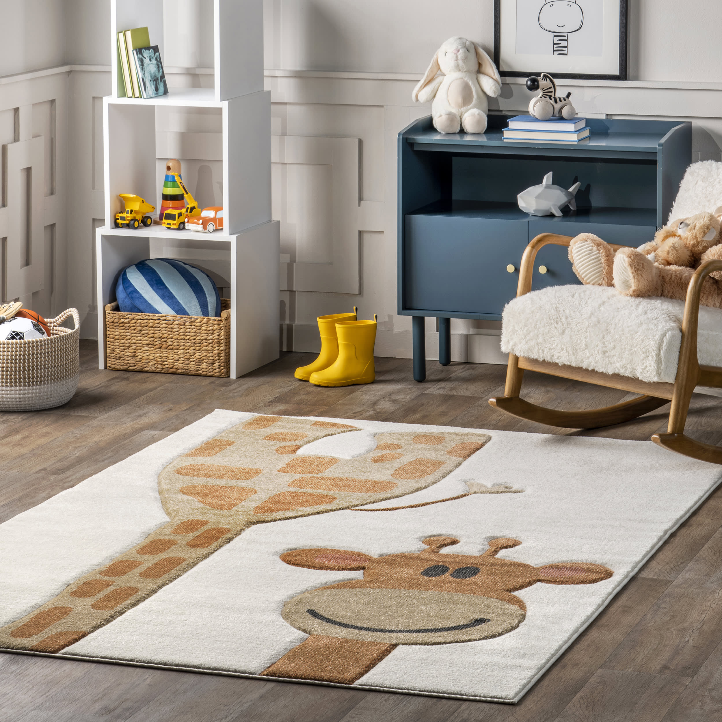 Brandi Kids Giraffe Rug | Beige - Image 2