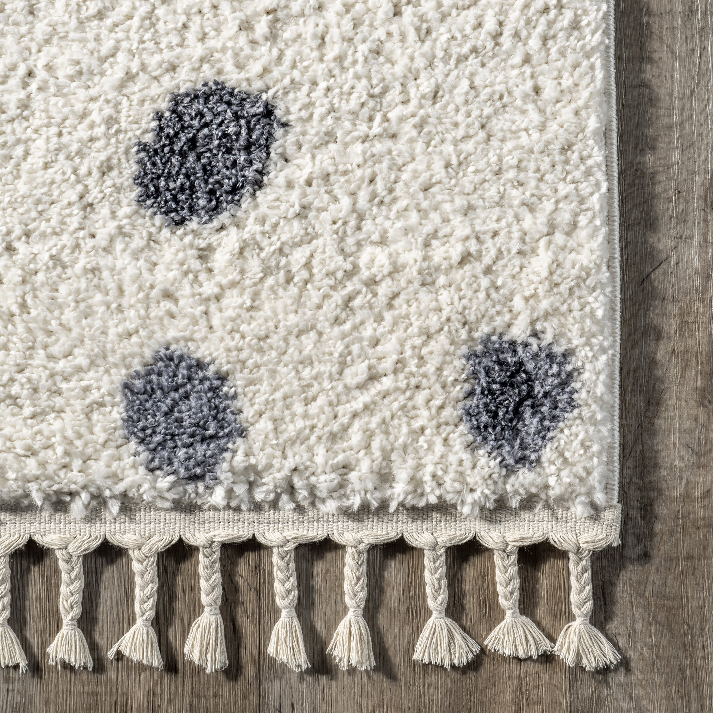Brea Speckled Tasseled Rug | Beige - Image 3