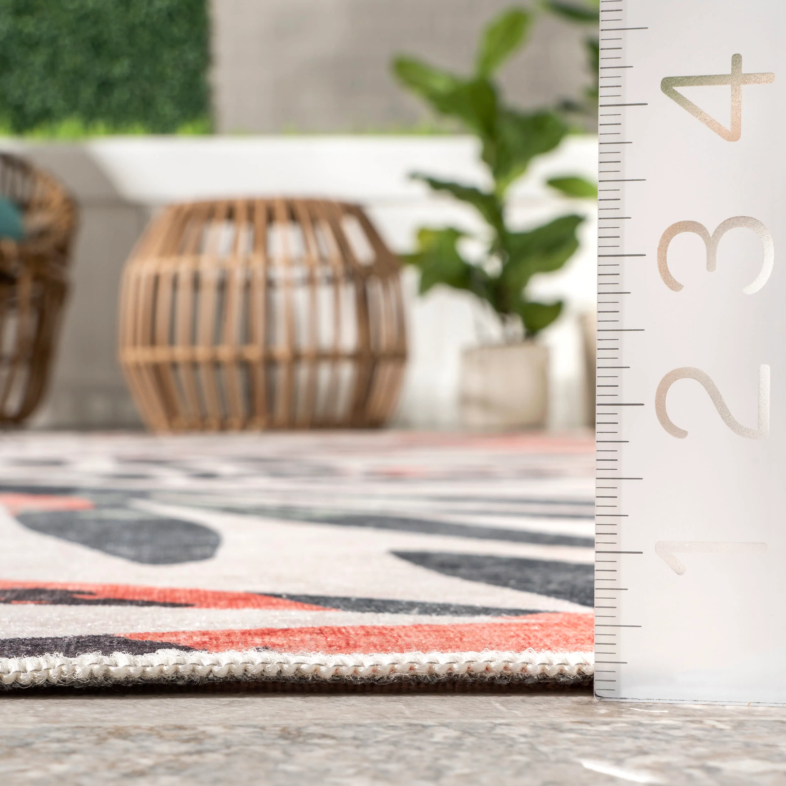Breanna Leafy Washable Indoor/Outdoor Rug | Multicolor - Image 5