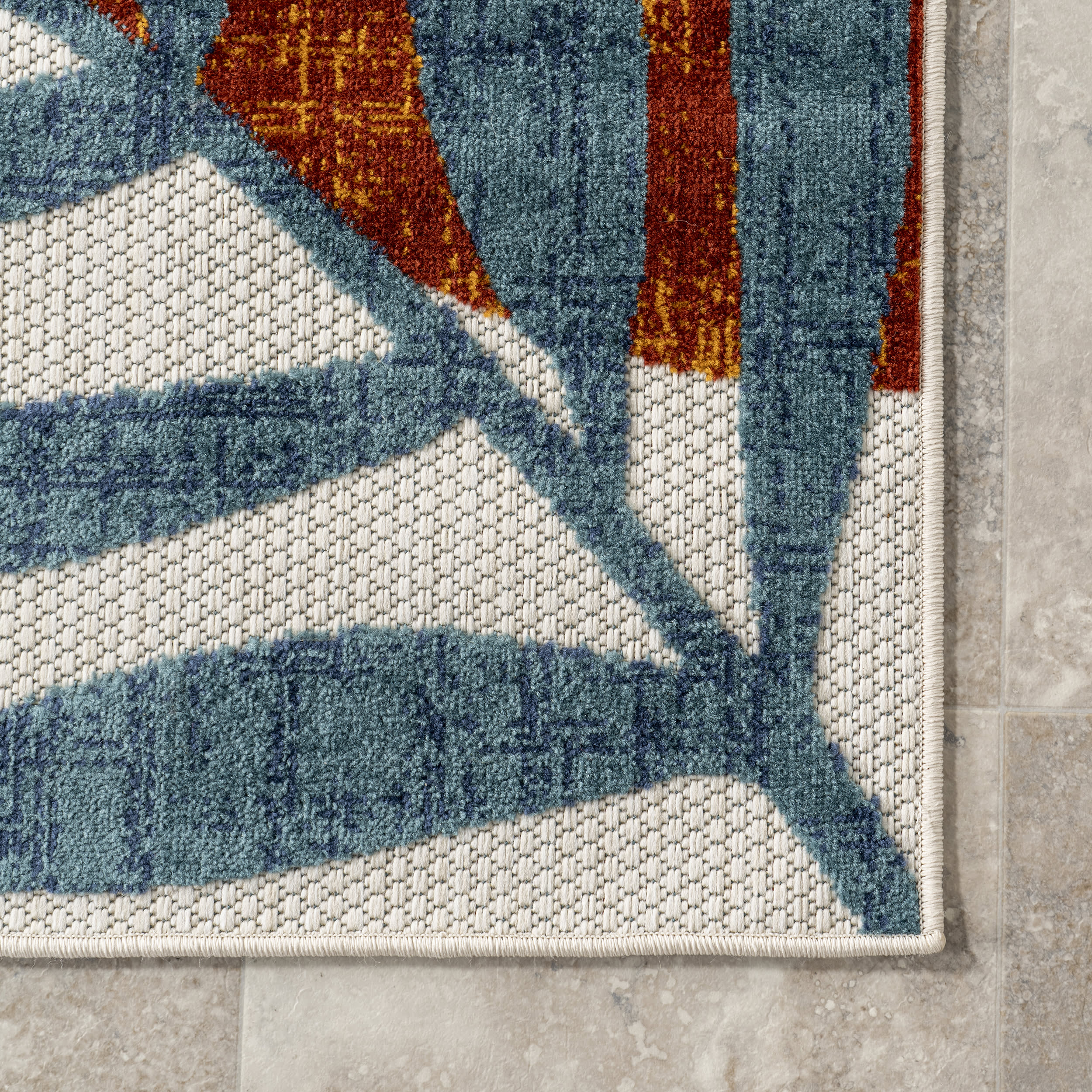 Bree Palm Leaf Indoor/Outdoor Rug | Multicolor - Image 3