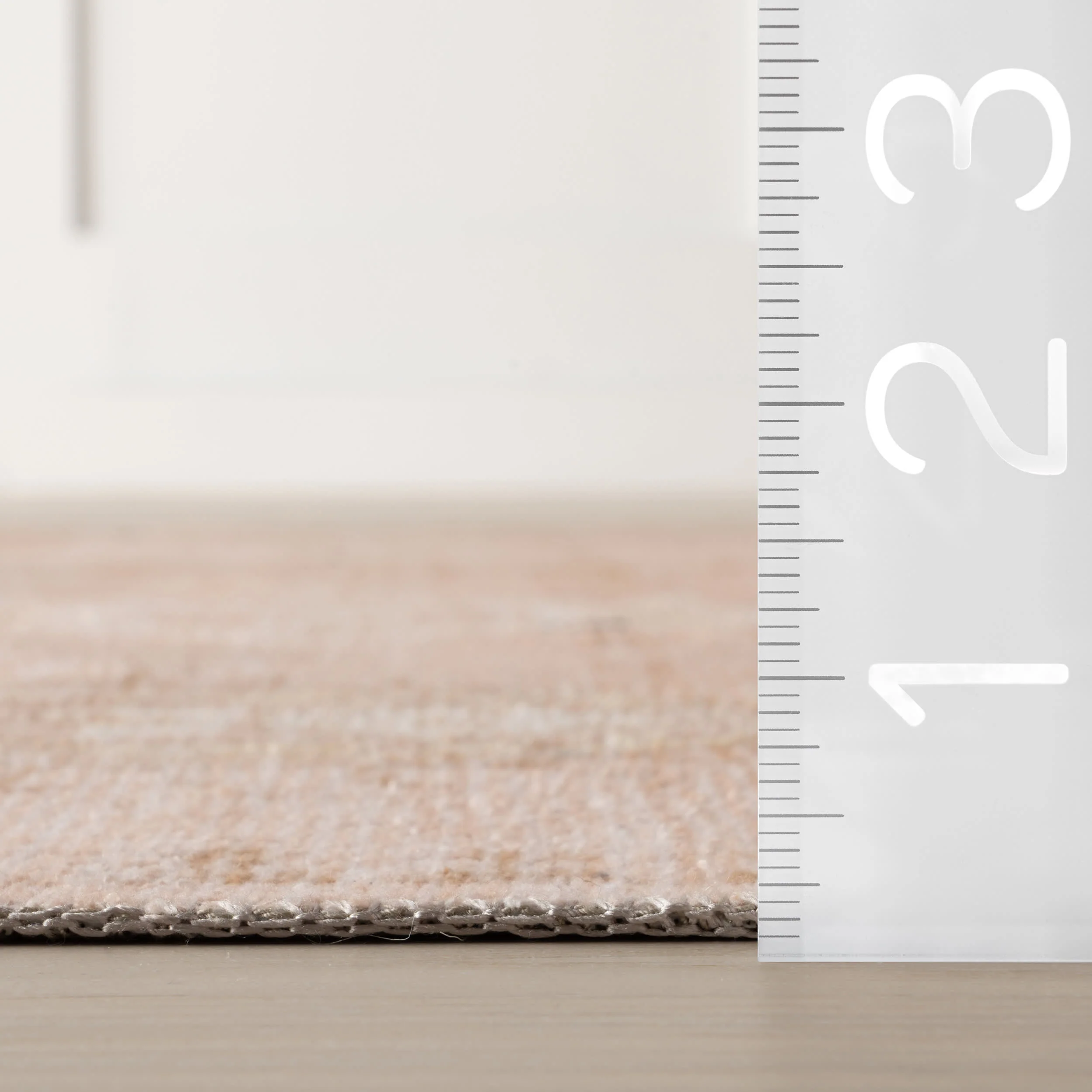 Brenda Hazy Heraldry Spill Proof Washable Rug | Peach - Image 6