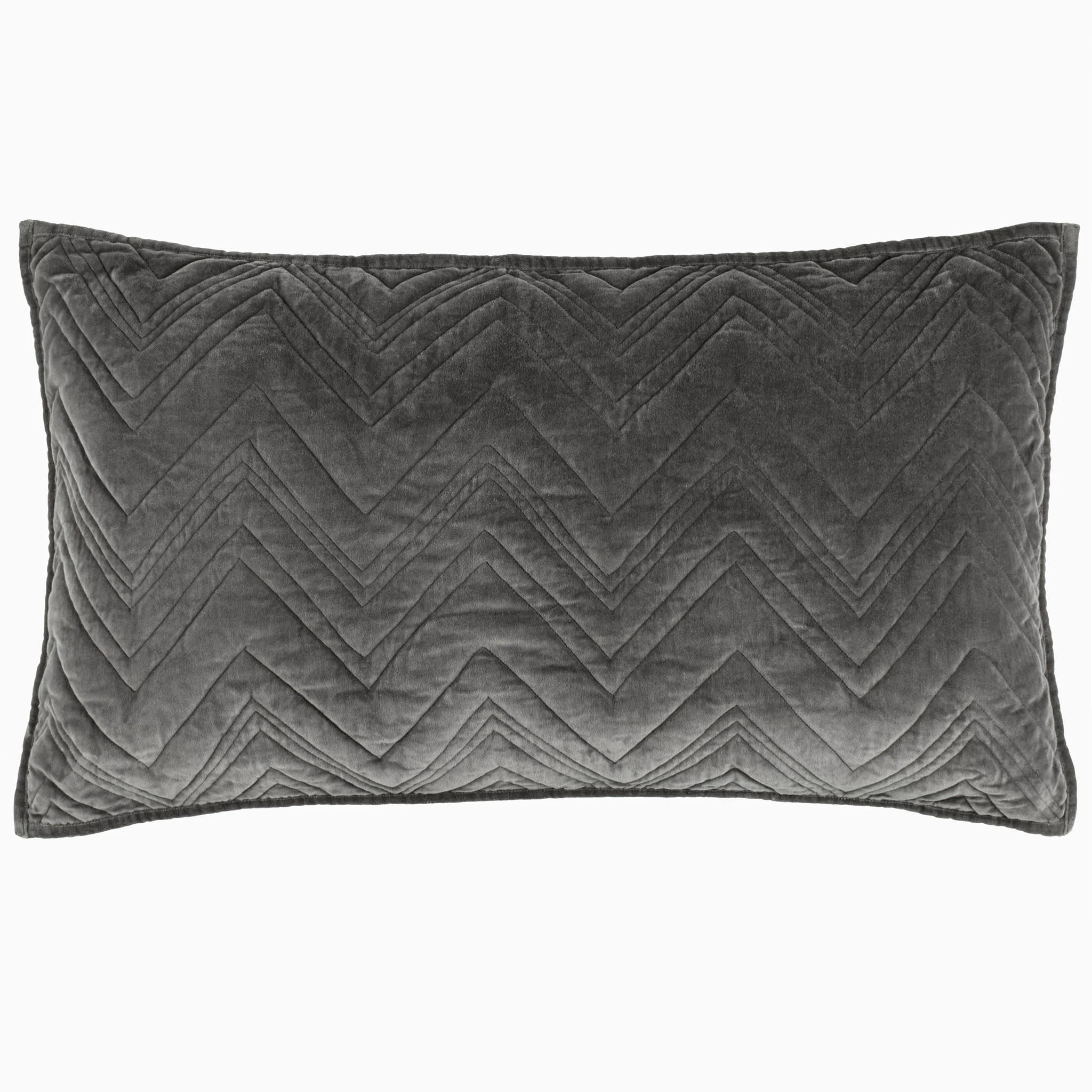 Brentwood Velvet Quilted Sham | Shale - Image 3