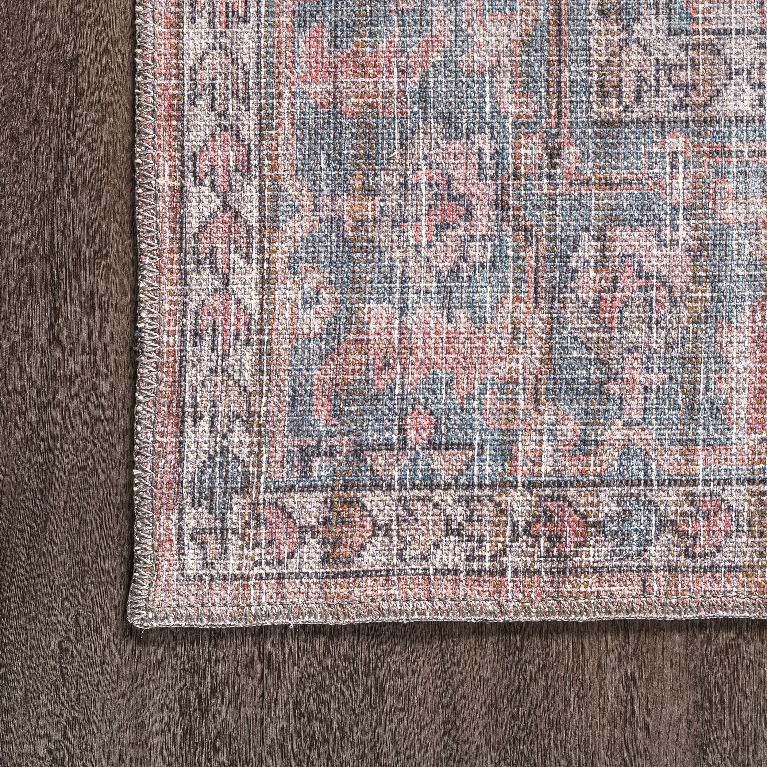 Bri Faded Washable Rug | Rust - Image 3