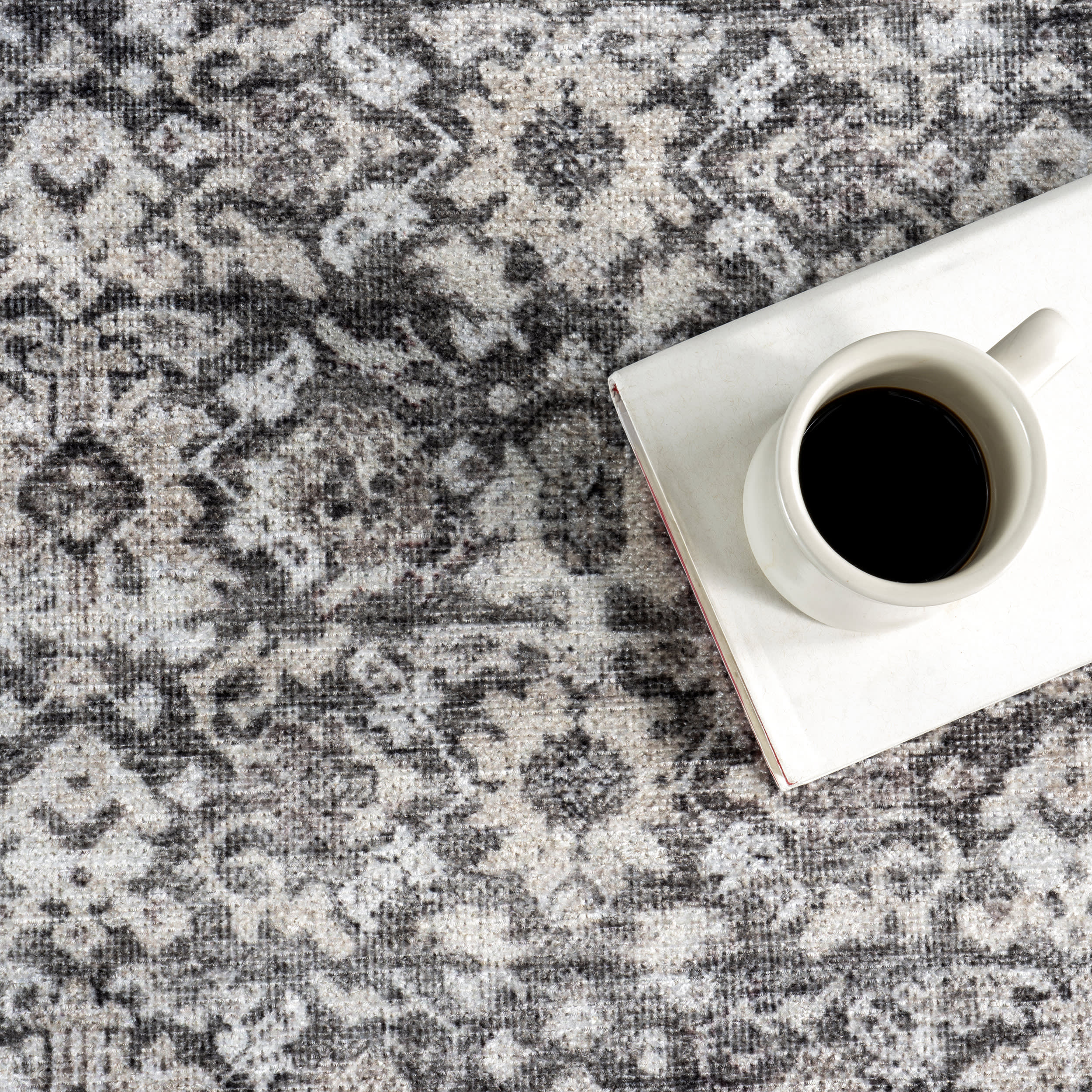 Briana Vintage Washable Rug | Brown - Image 8