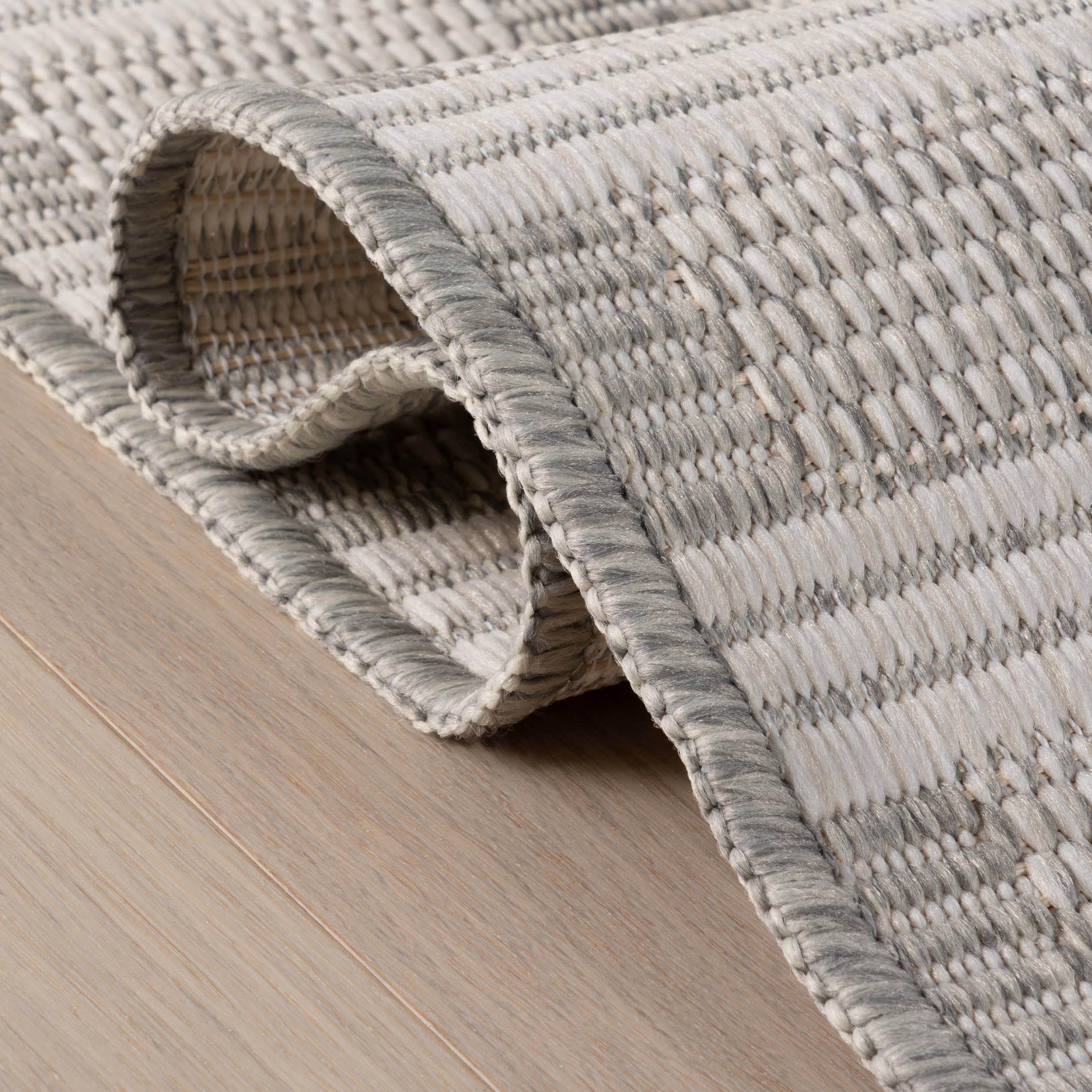 Briara Farmhouse Plaid Indoor/Outdoor Rug | Grey - Image 10