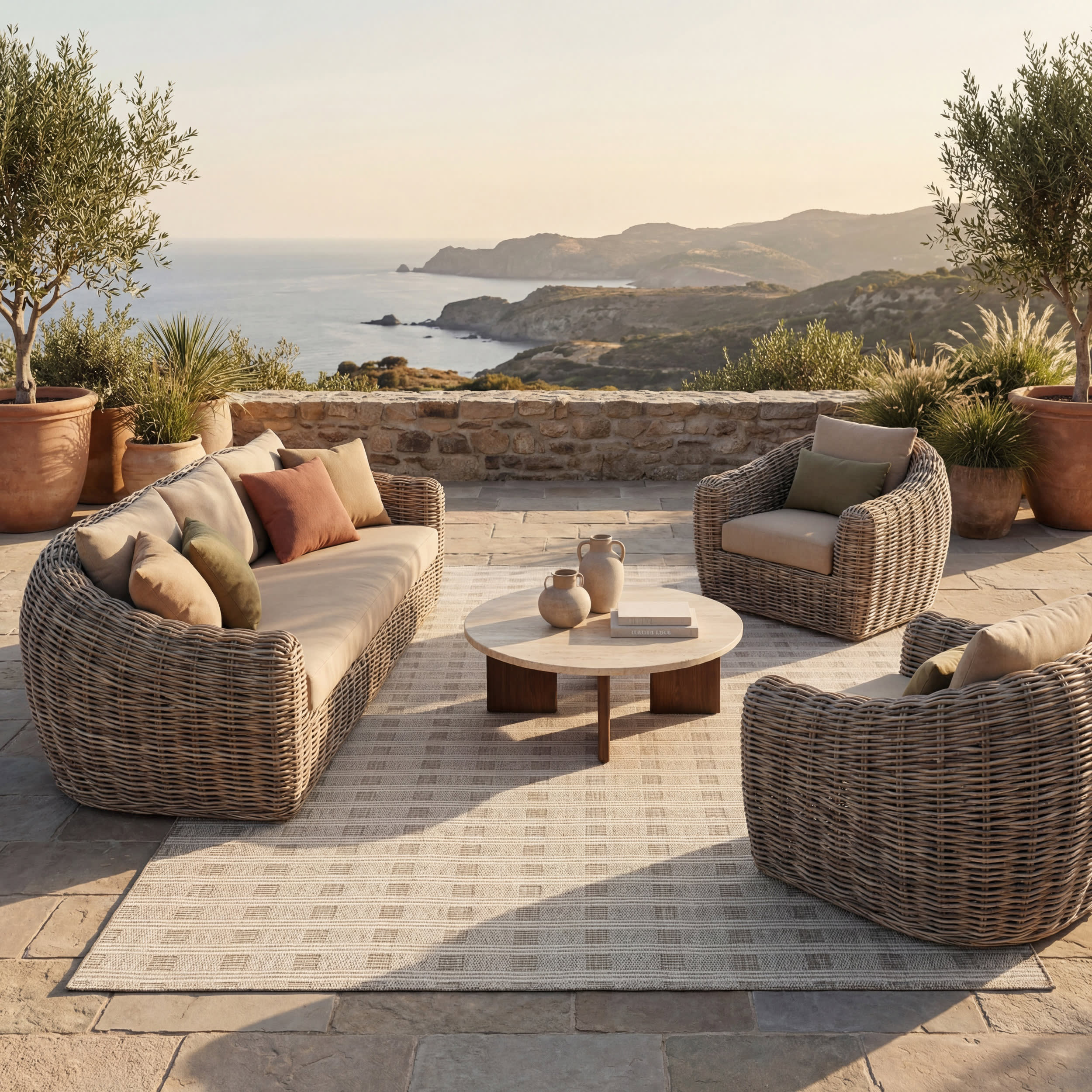 Briara Farmhouse Plaid Indoor/Outdoor Rug | Grey - Image 2