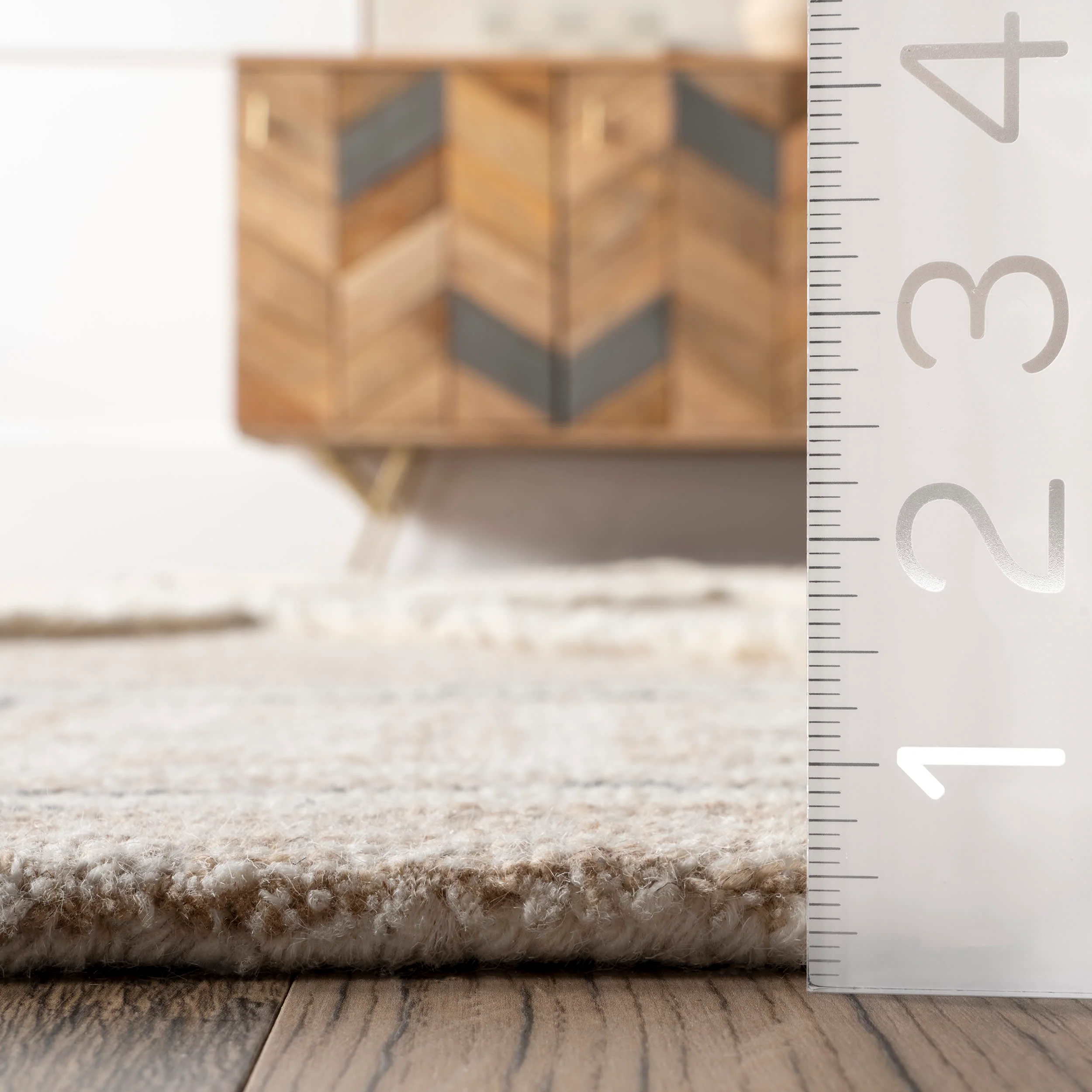 Brie Minimalism Tiled Rug | Beige - Image 5