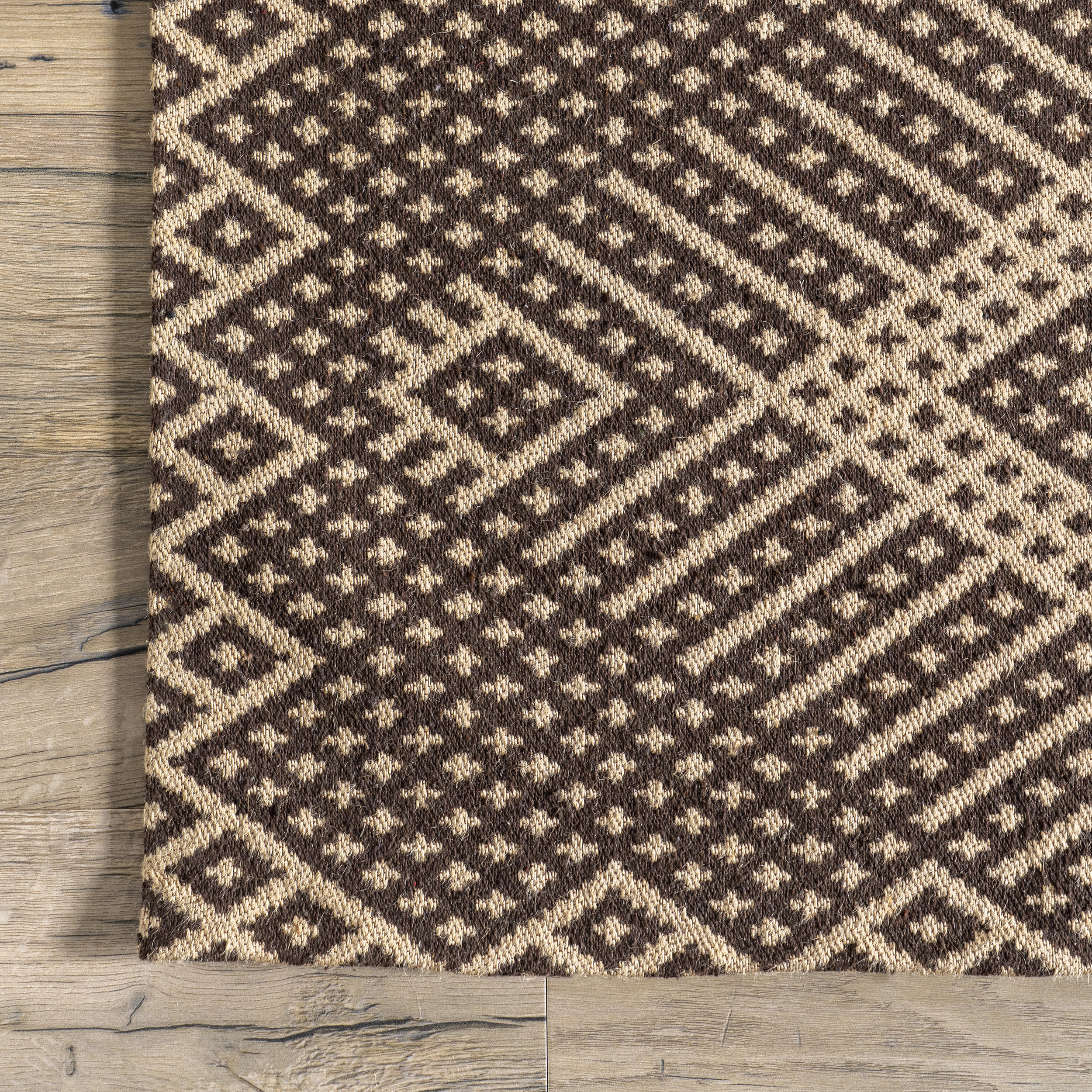Brielle Jute-Blend Diamond Rug | Natural - Image 3