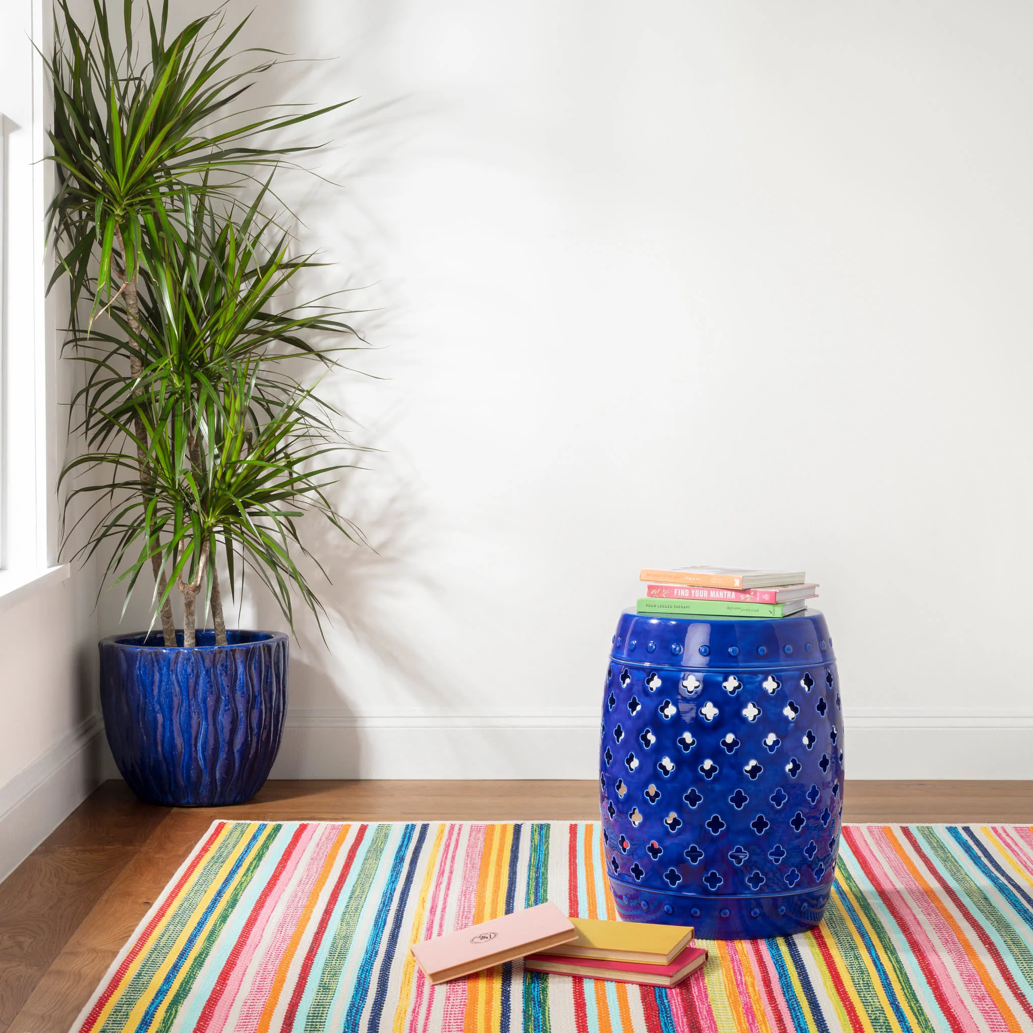 Bright Stripe Handwoven Indoor/Outdoor Custom Rug | Multi - Image 3