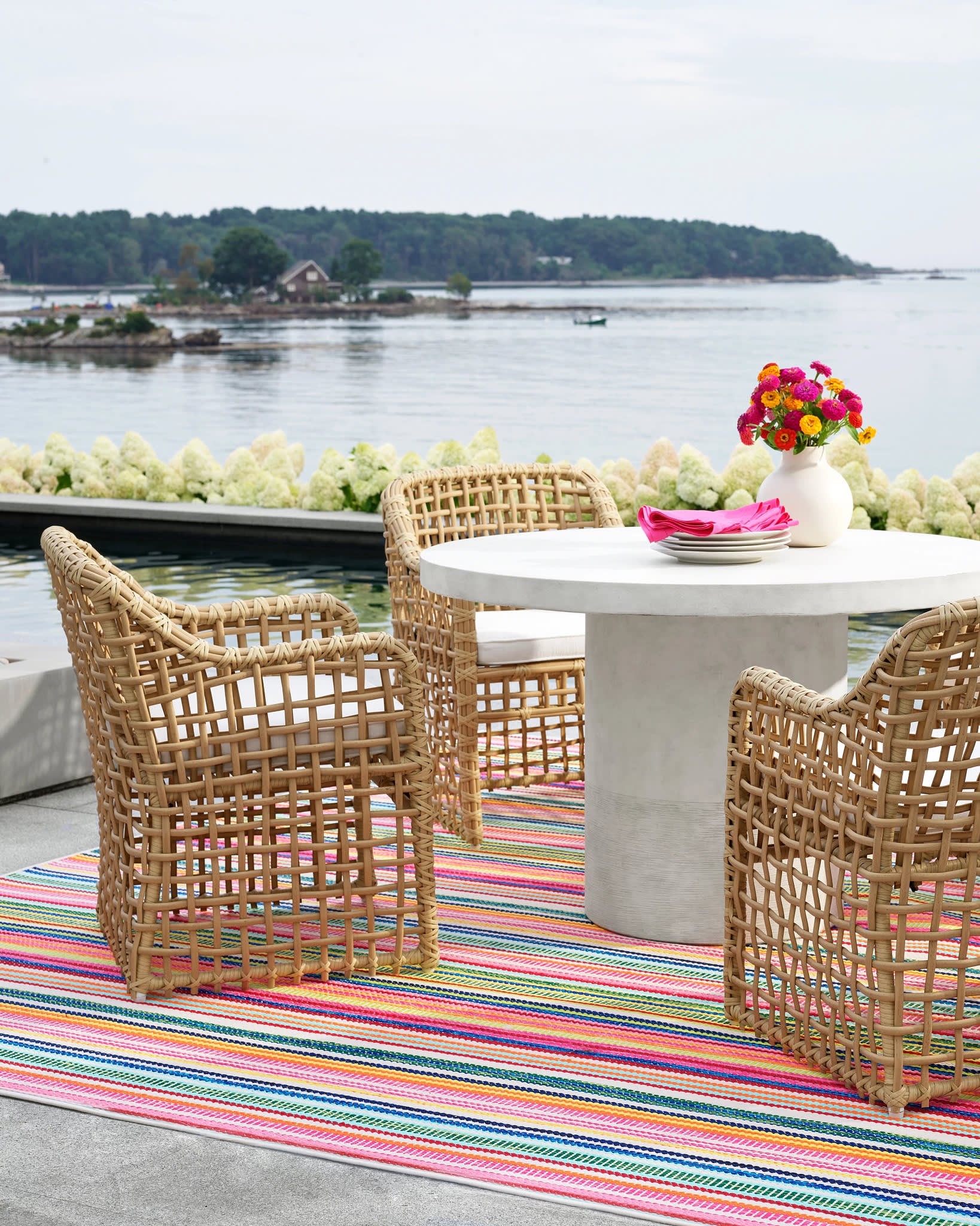 Bright Stripe Handwoven Indoor/Outdoor Rug | Multi - Image 2