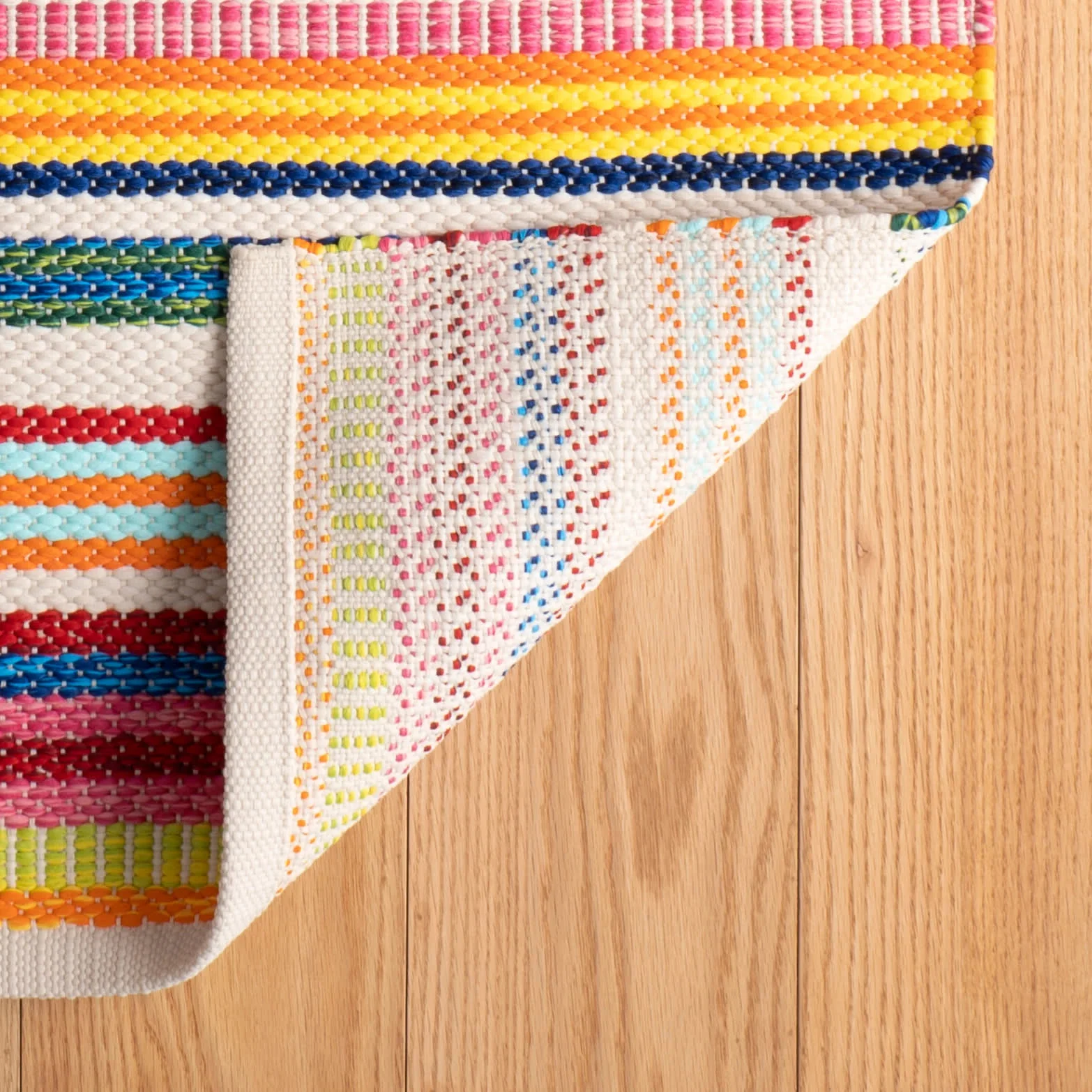 Bright Stripe Handwoven Indoor/Outdoor Rug | Multi - Image 8