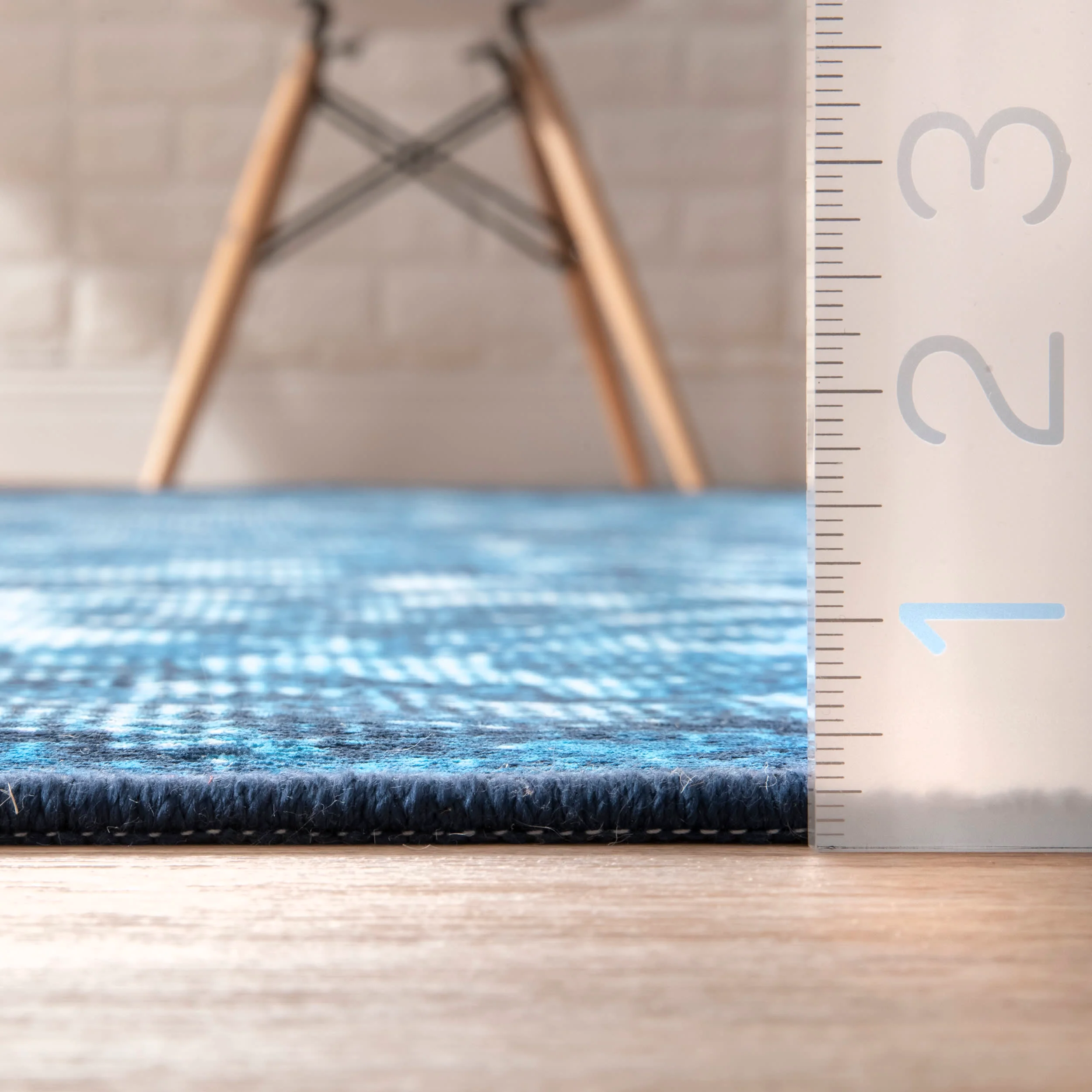 Broad Printed Medallion Rug | Teal - Image 4