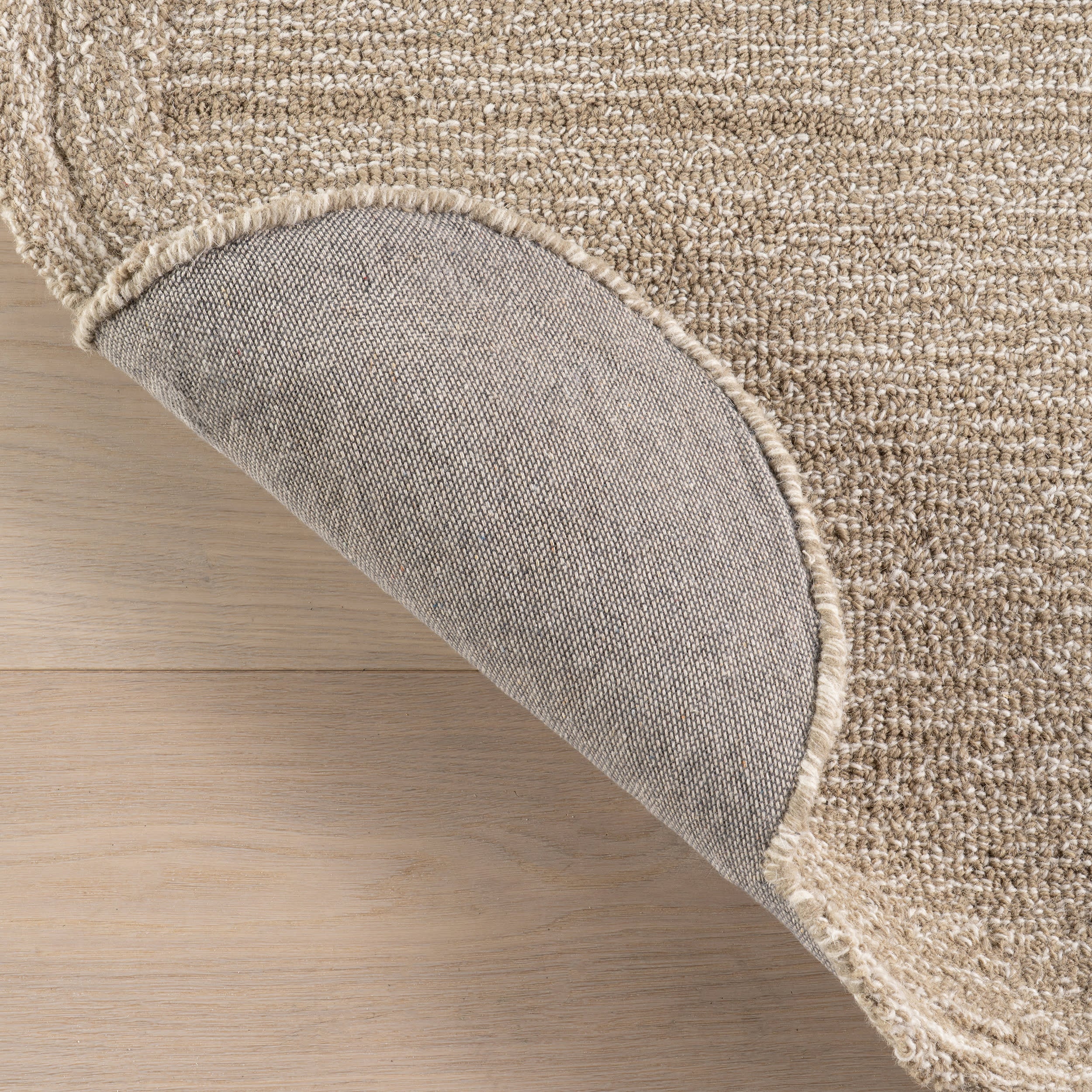 Broaun Solid Bordered Rug | Oatmeal - Image 7