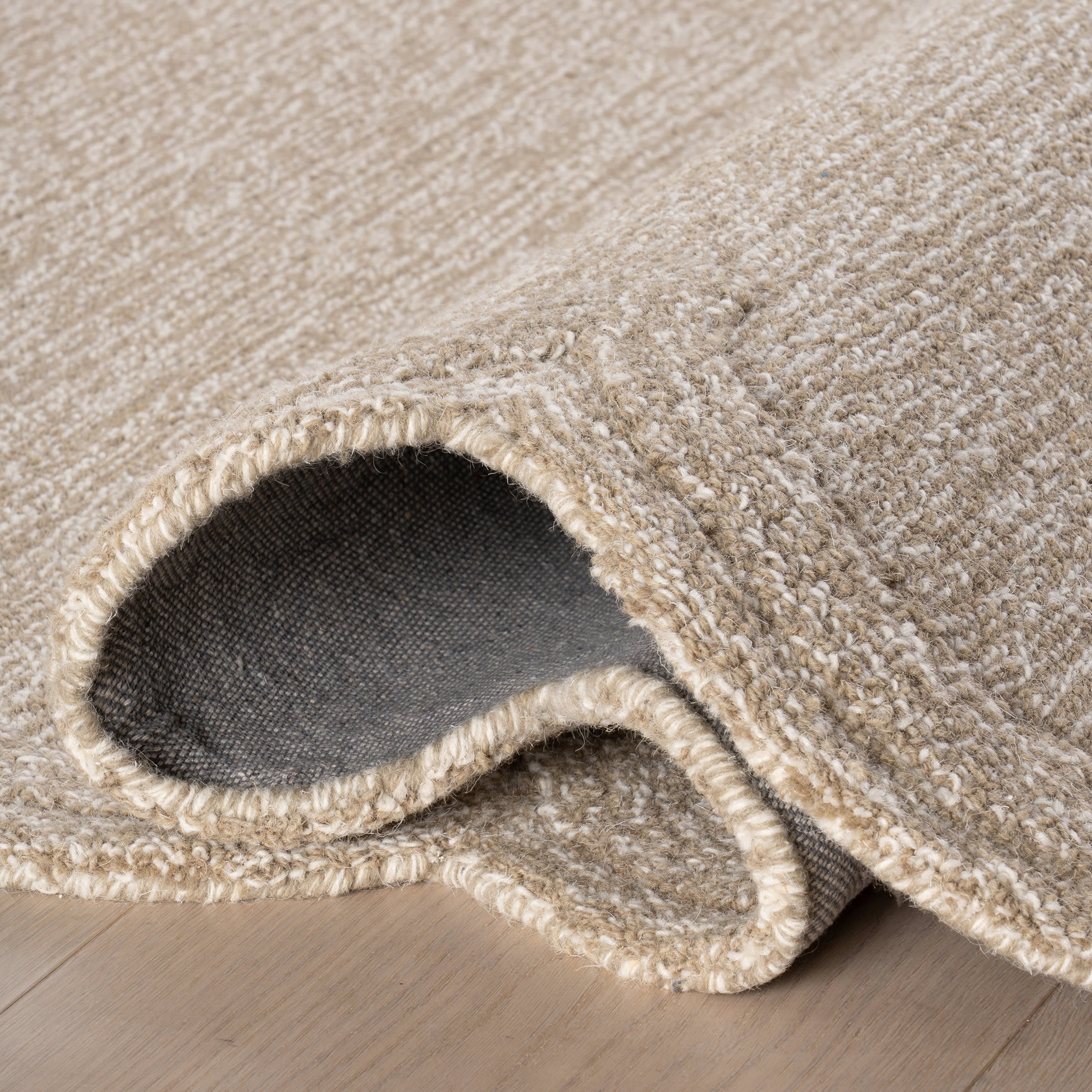 Broaun Solid Bordered Rug | Oatmeal - Image 9
