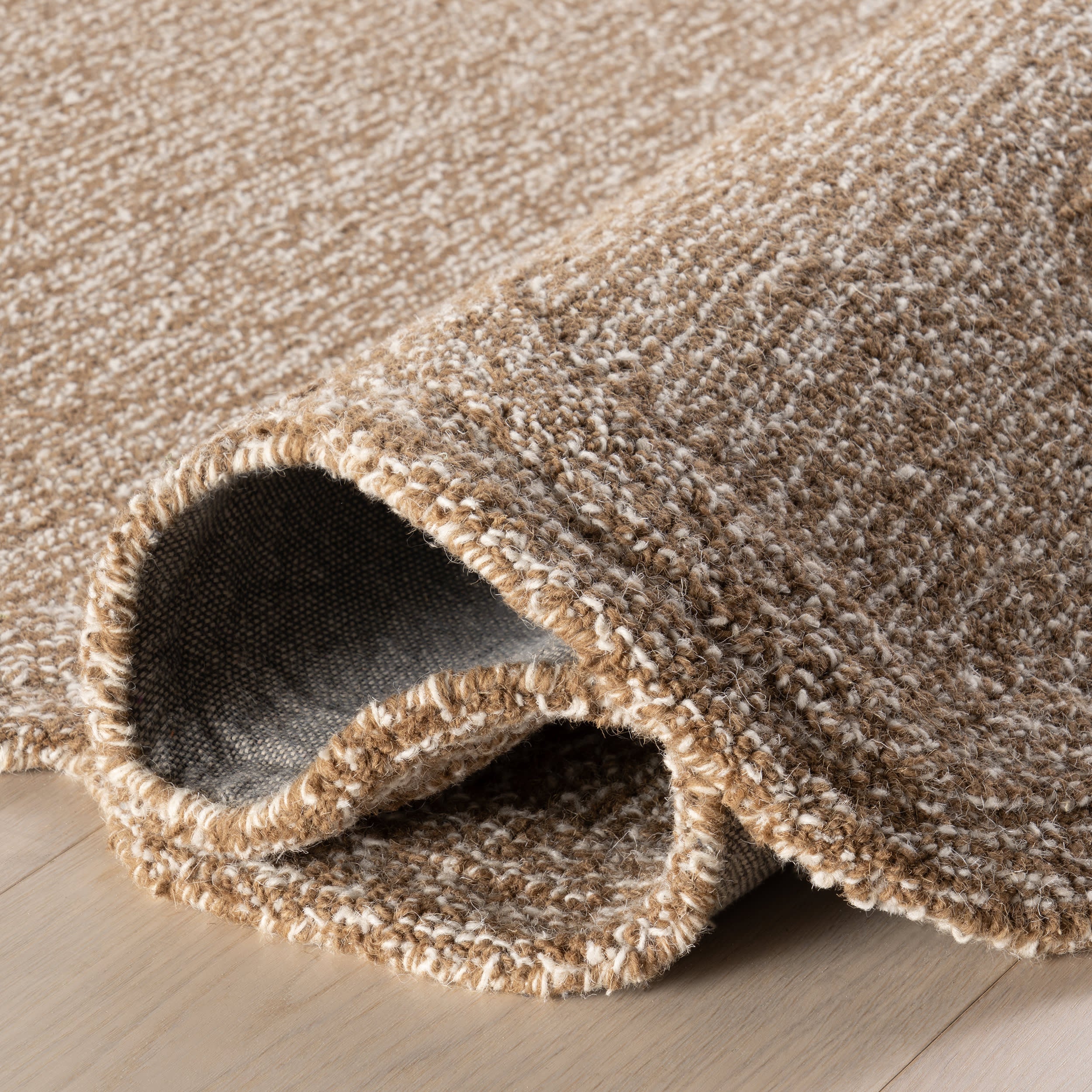 Broaun Solid Bordered Rug | Tan - Image 9