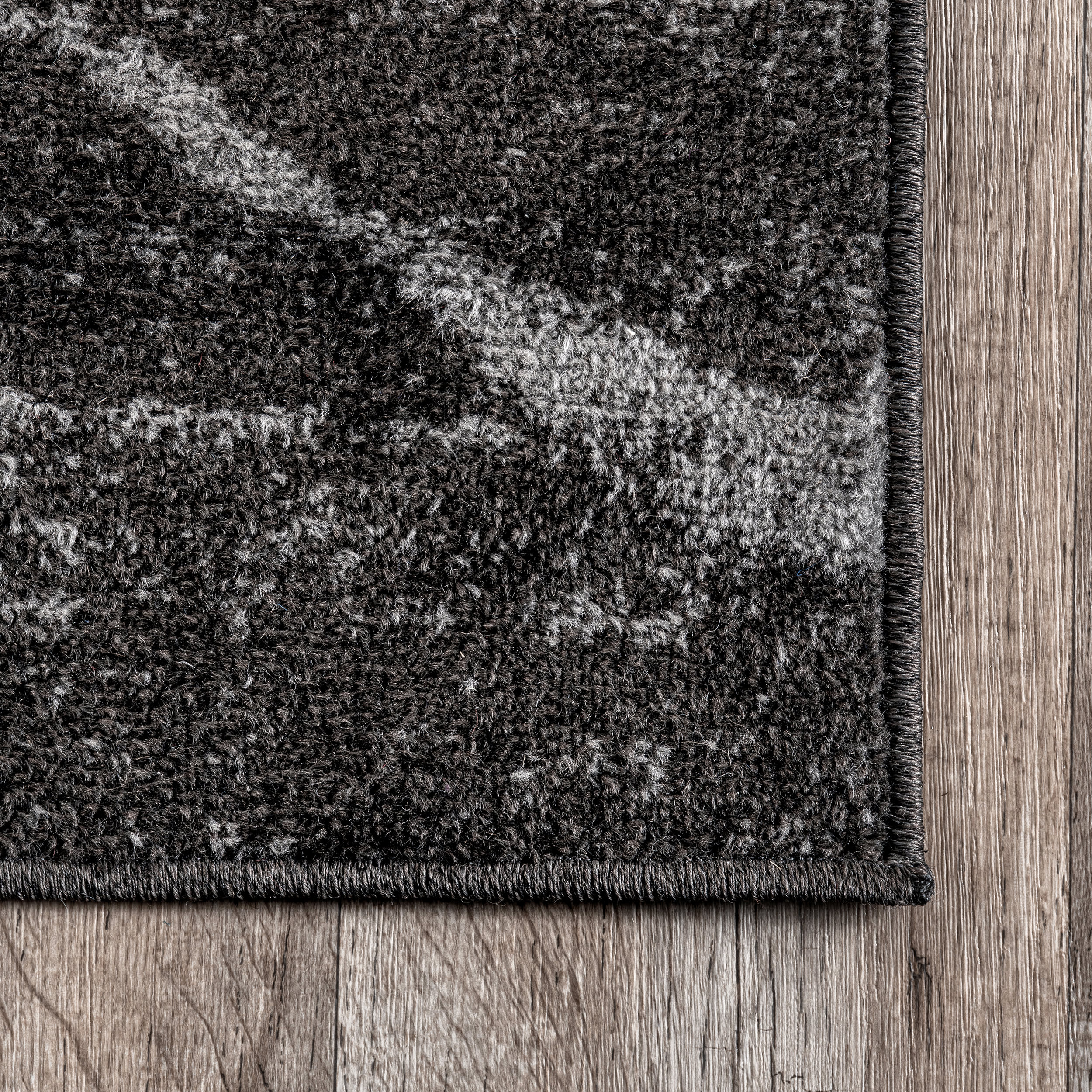 Broken Lattice Rug | Charcoal - Image 3
