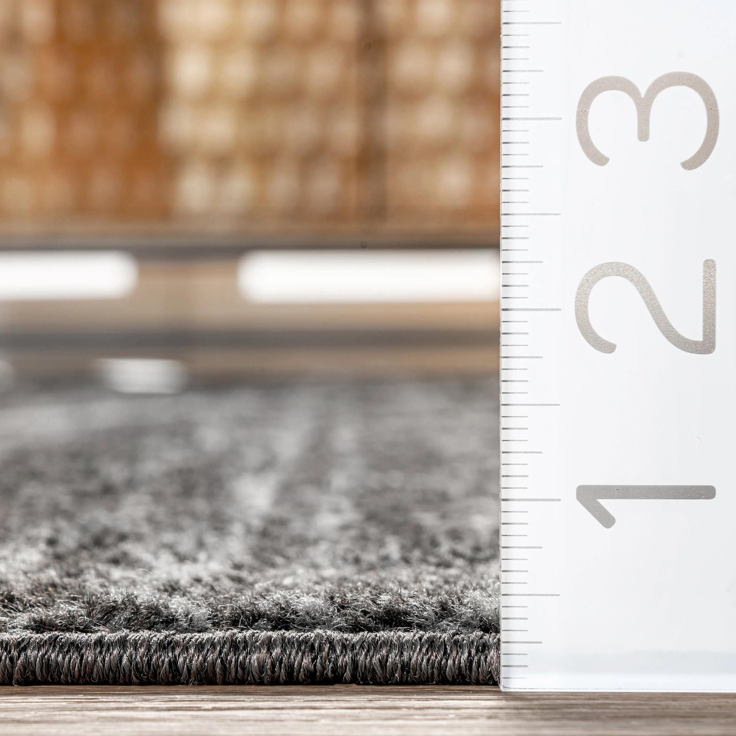 Broken Lattice Rug | Charcoal - Image 5